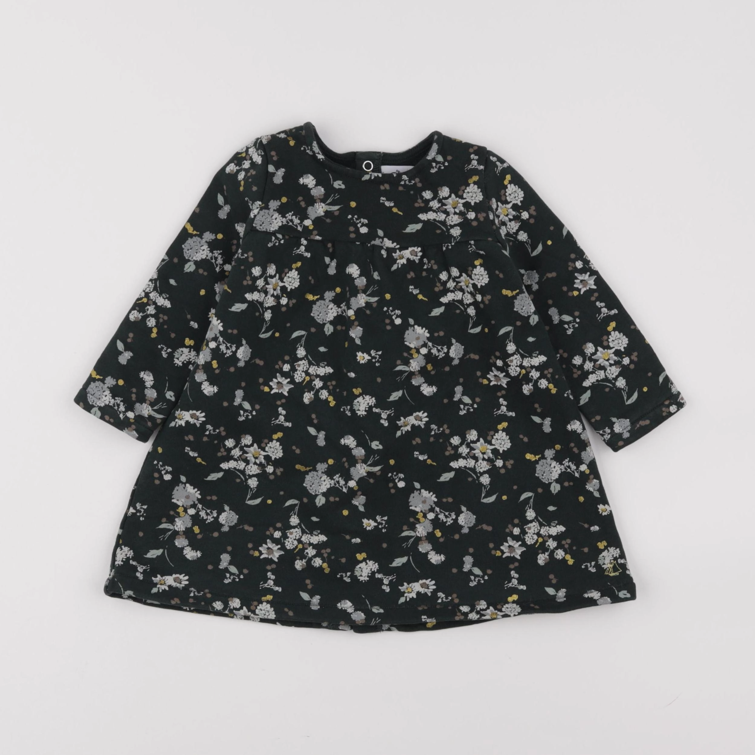 Petit Bateau - robe vert - 18 mois
