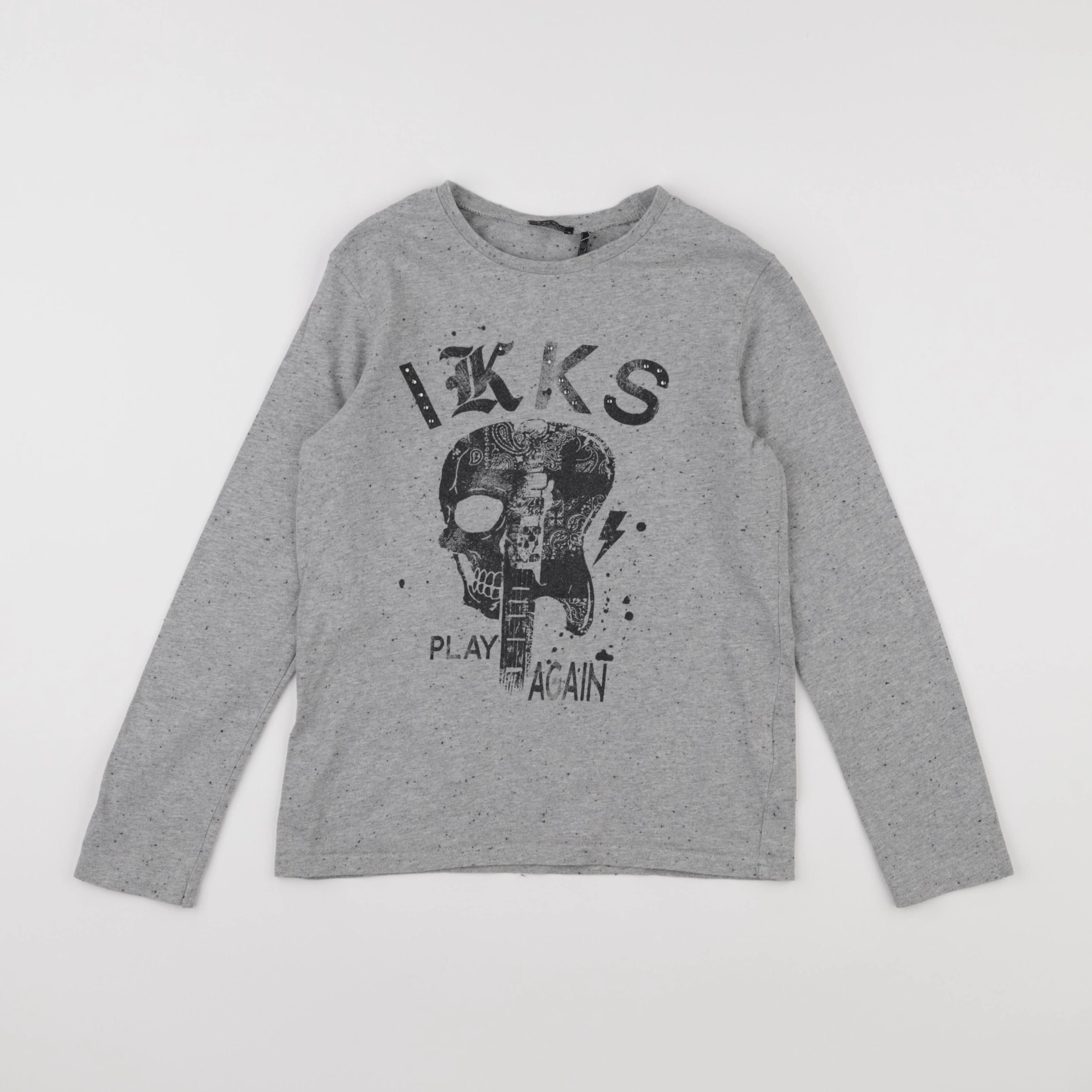 IKKS - tee-shirt gris - 10 ans
