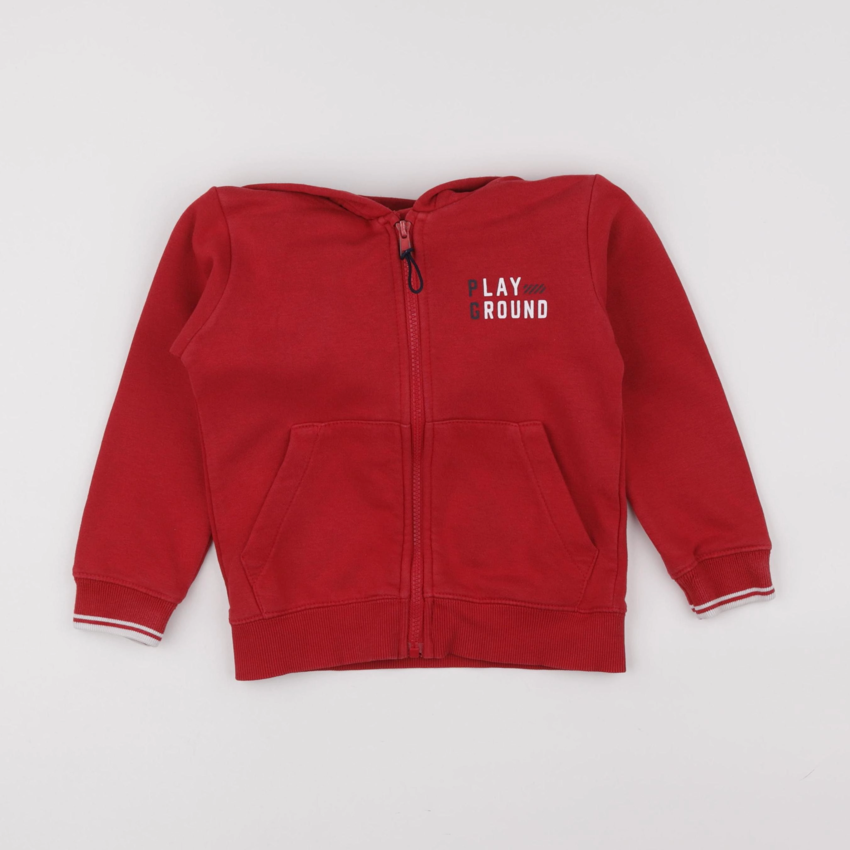 Vertbaudet - sweat rouge - 6 ans