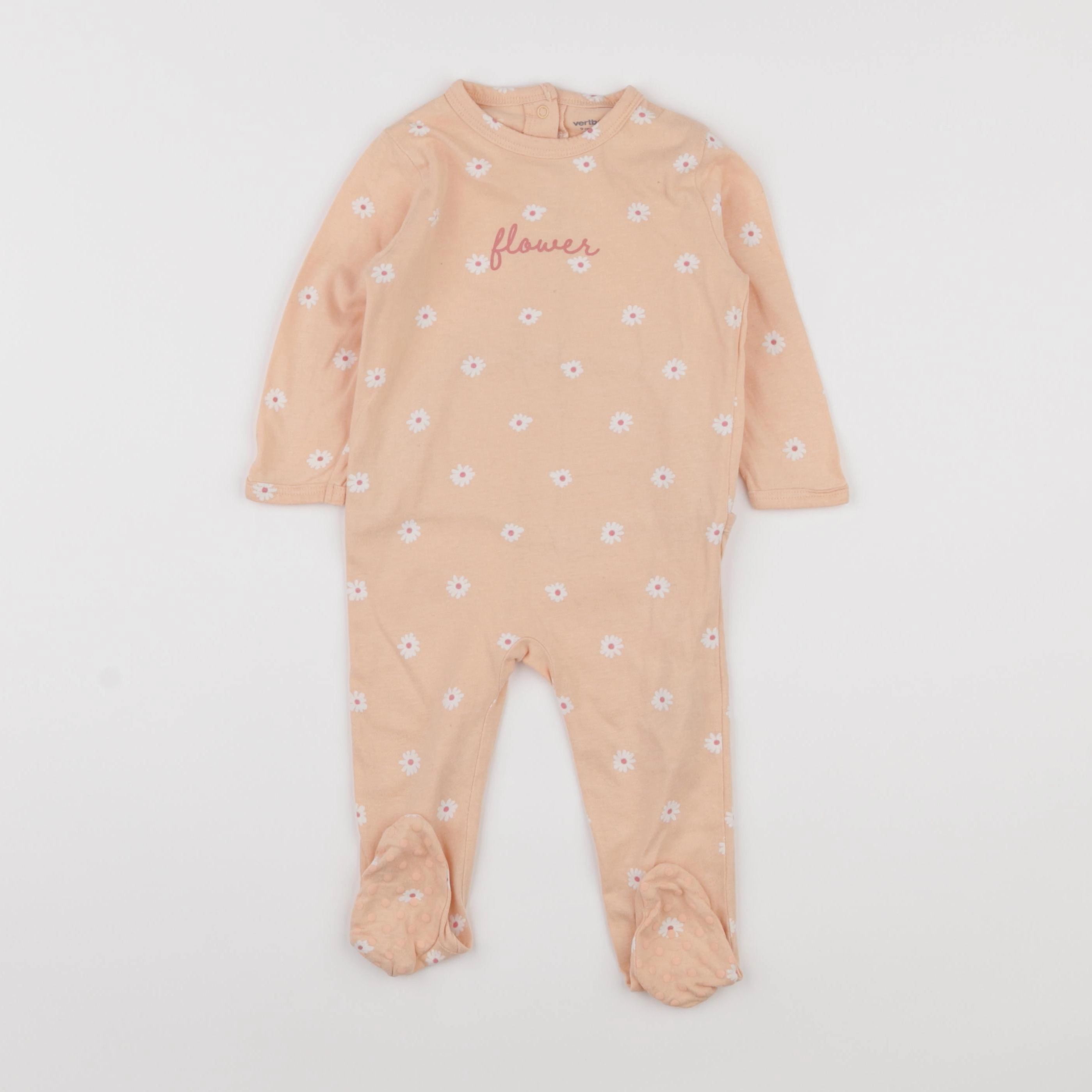 Vertbaudet - pyjama coton orange - 9 mois