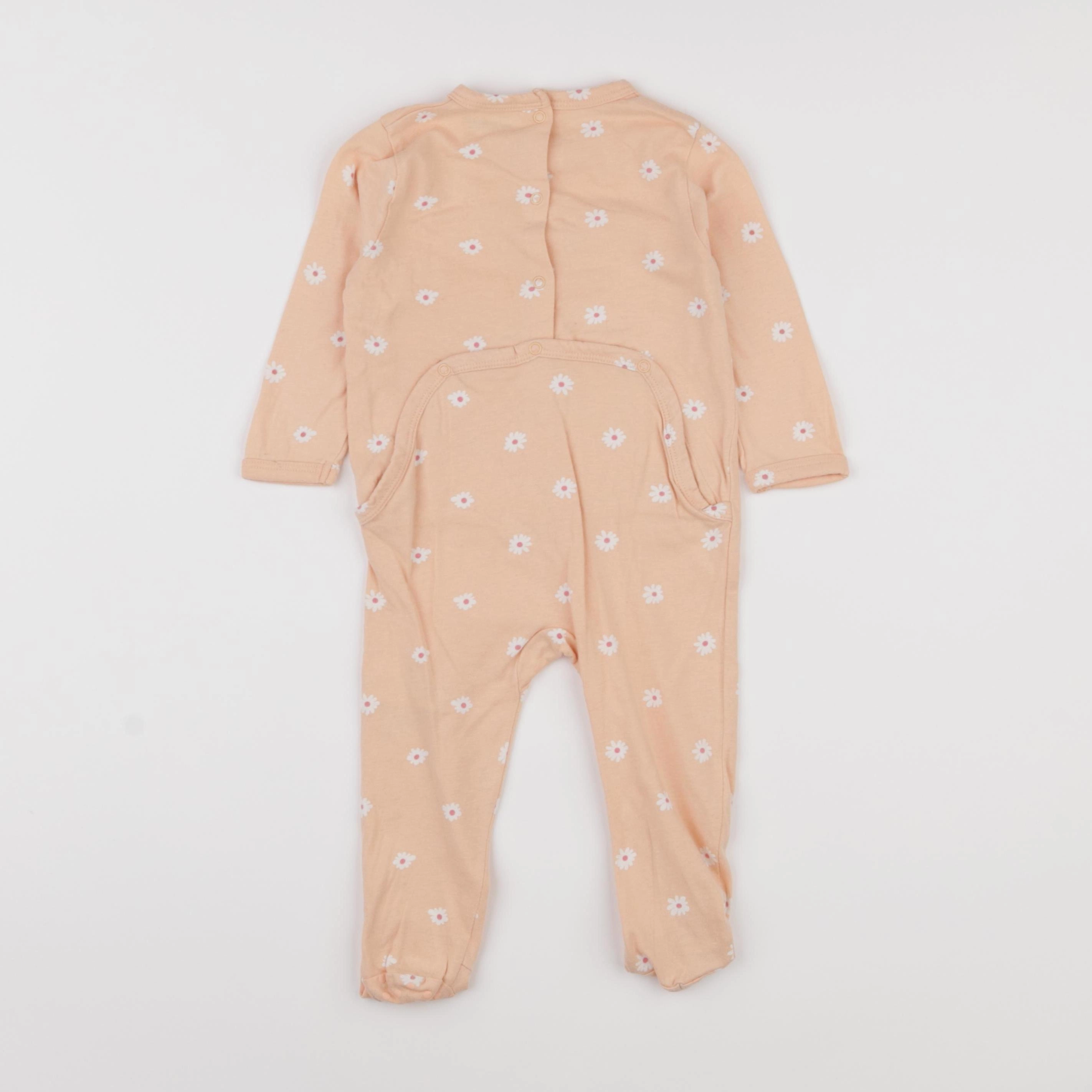 Vertbaudet - pyjama coton orange - 9 mois