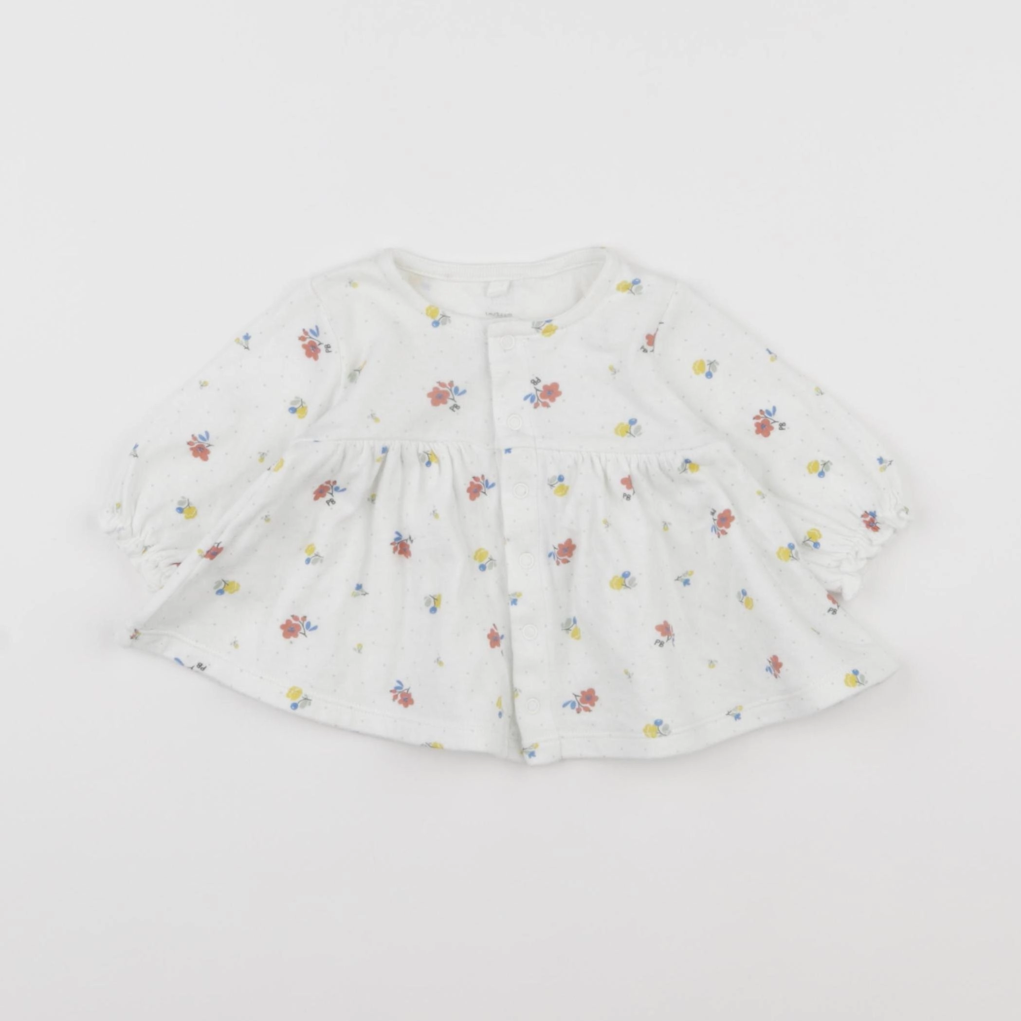 Petit Bateau - tee-shirt blanc - 1 mois