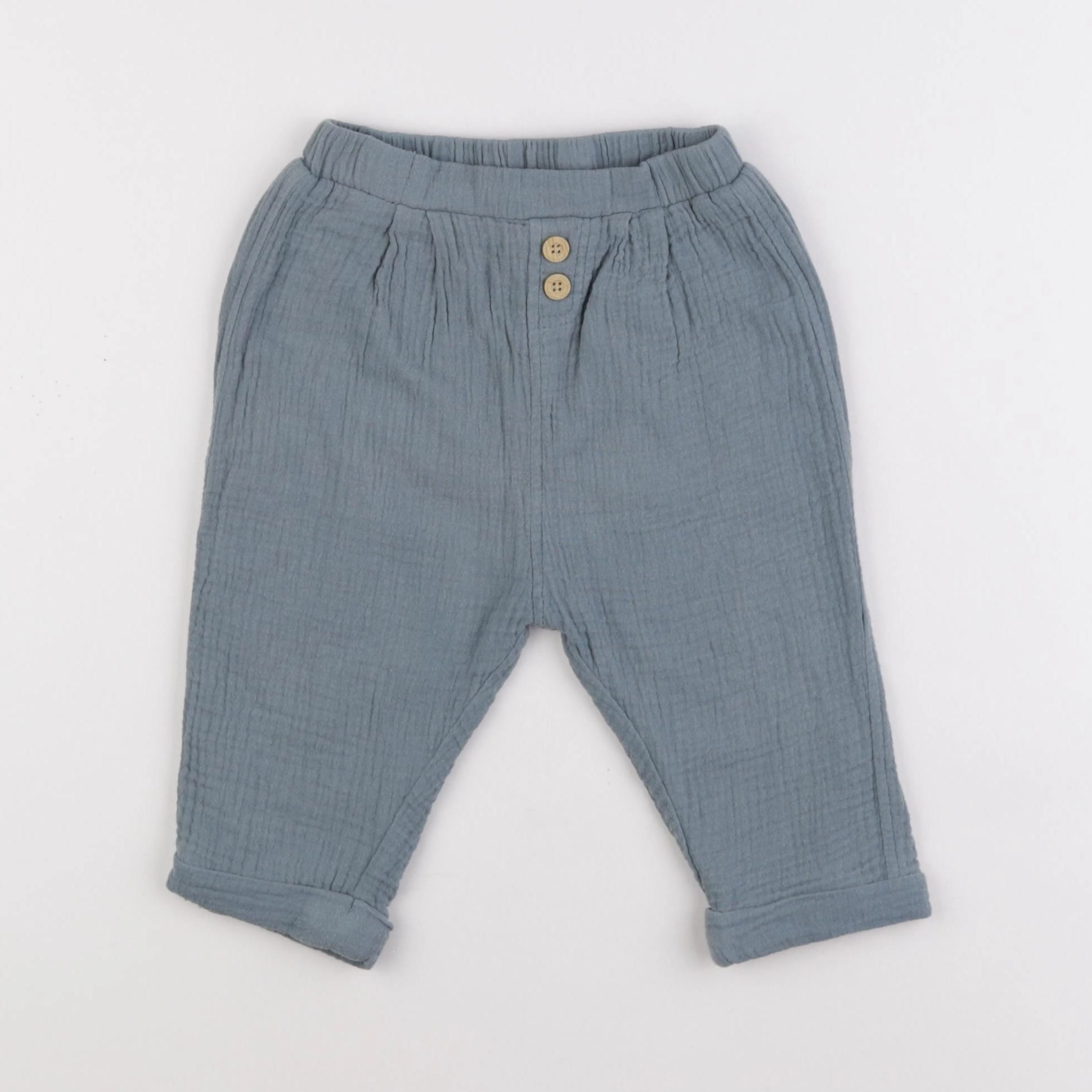 Vertbaudet - pantalon bleu - 18 mois
