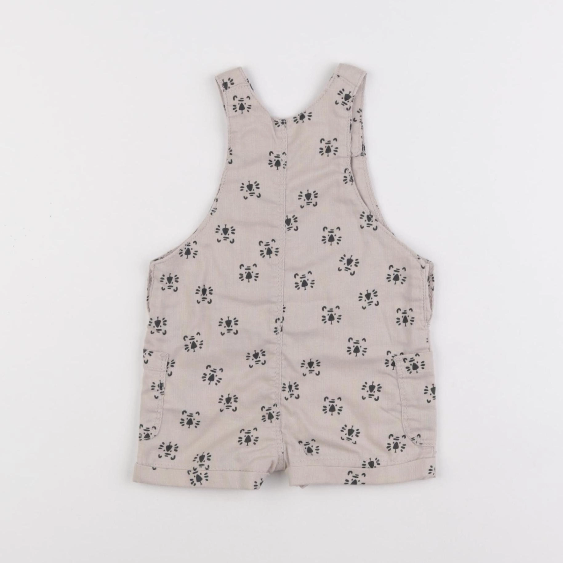 Vertbaudet - salopette beige - 6 mois