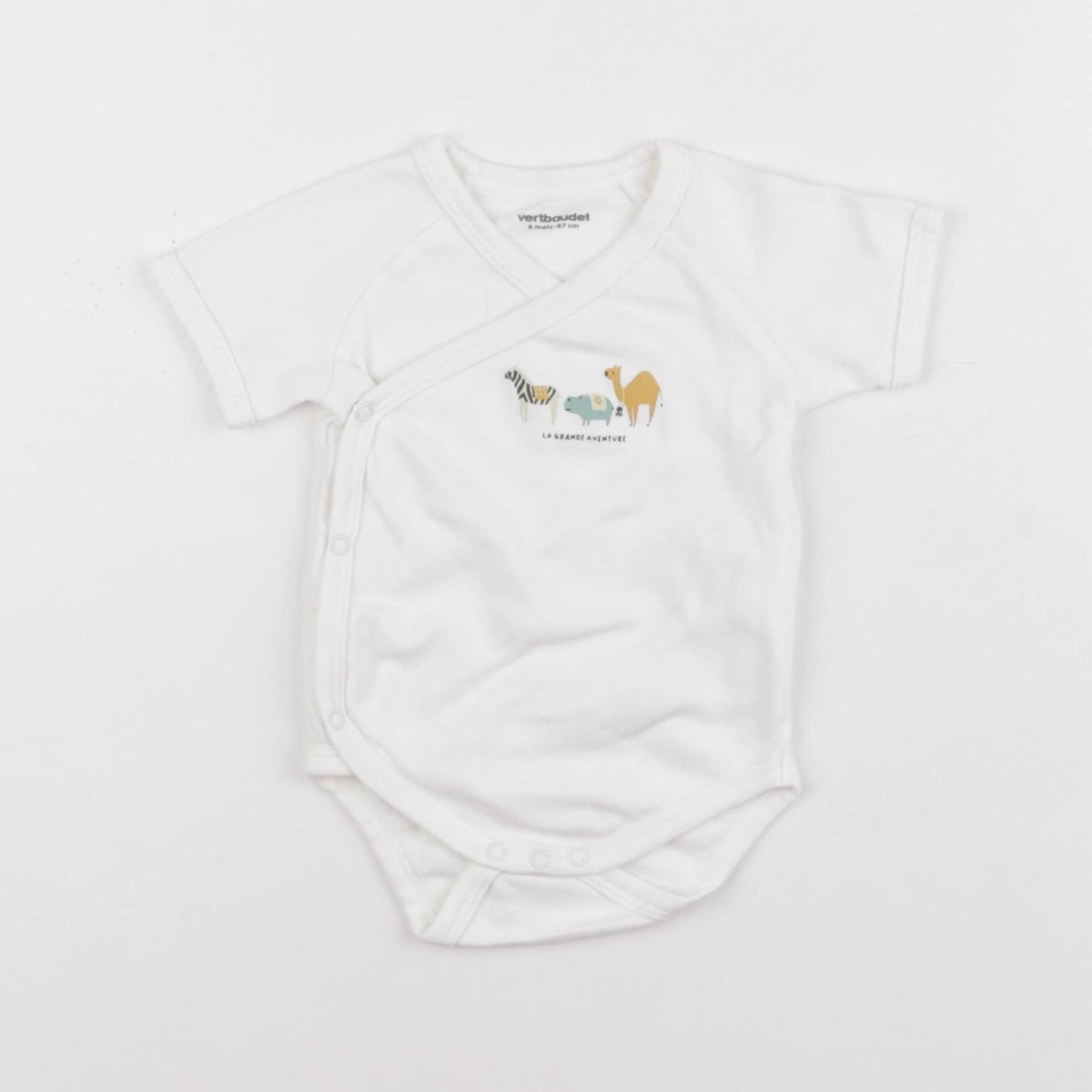 Vertbaudet - body blanc - 6 mois