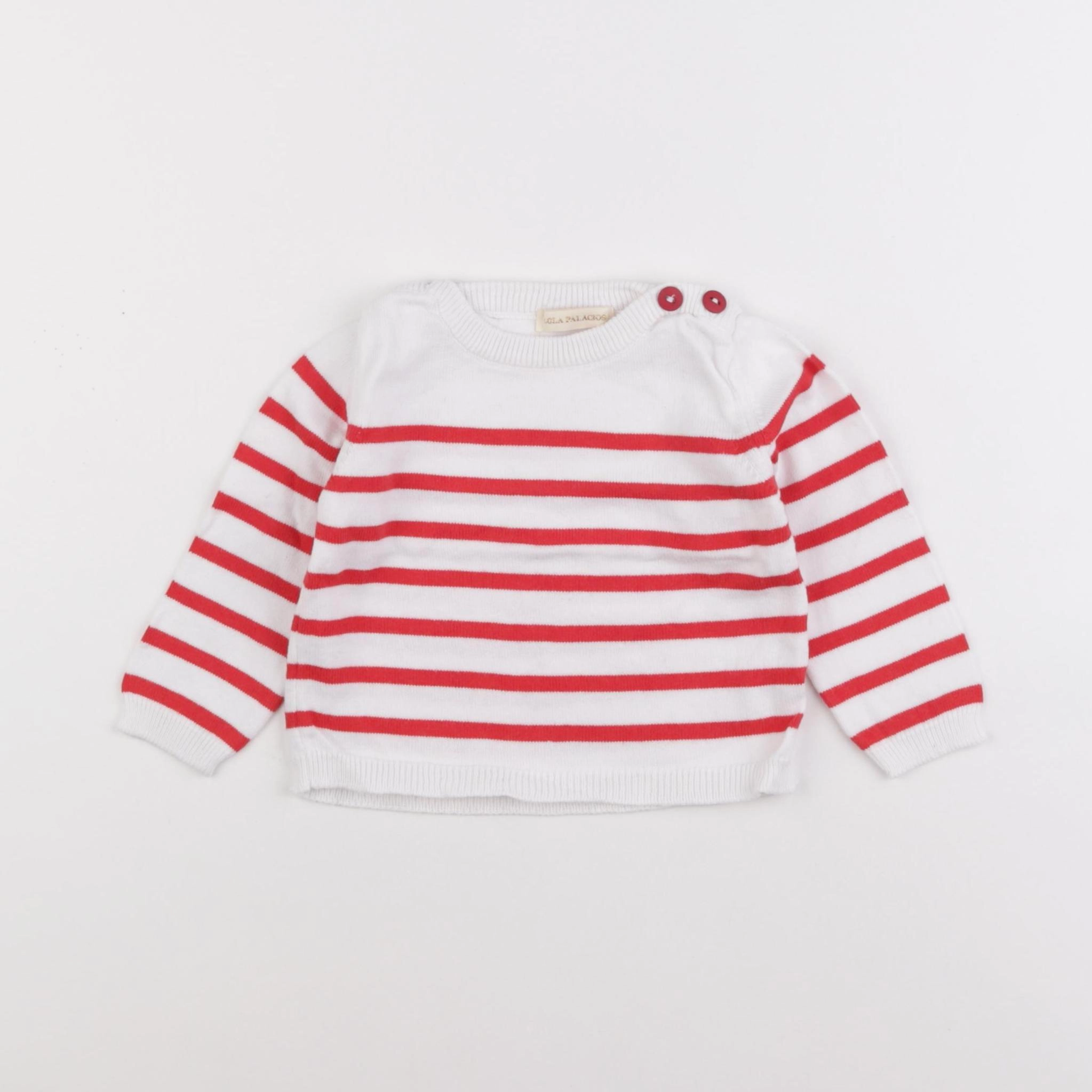 Lola Palacios - pull blanc - 6 mois