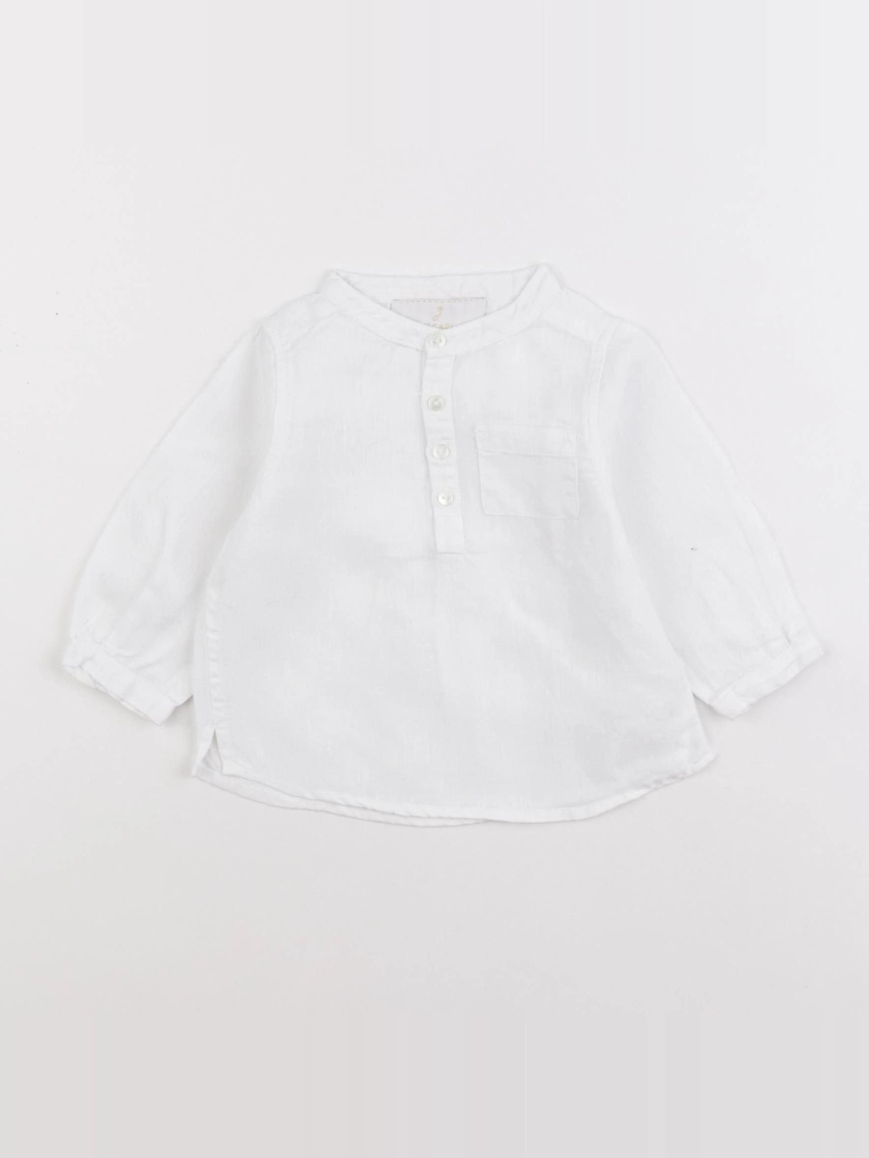 Jacadi - chemise blanc - 6 mois