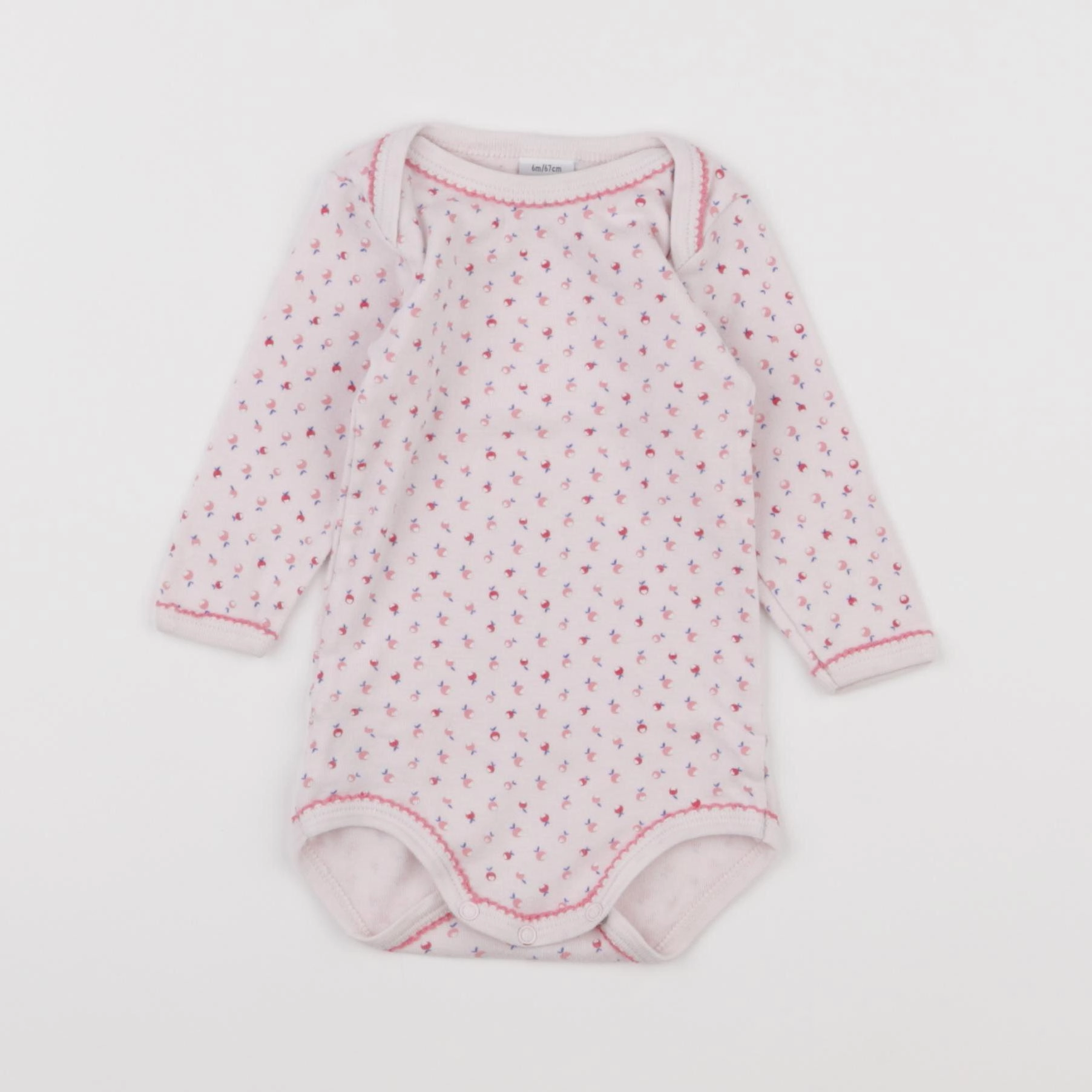 Petit Bateau - body rose - 6 mois