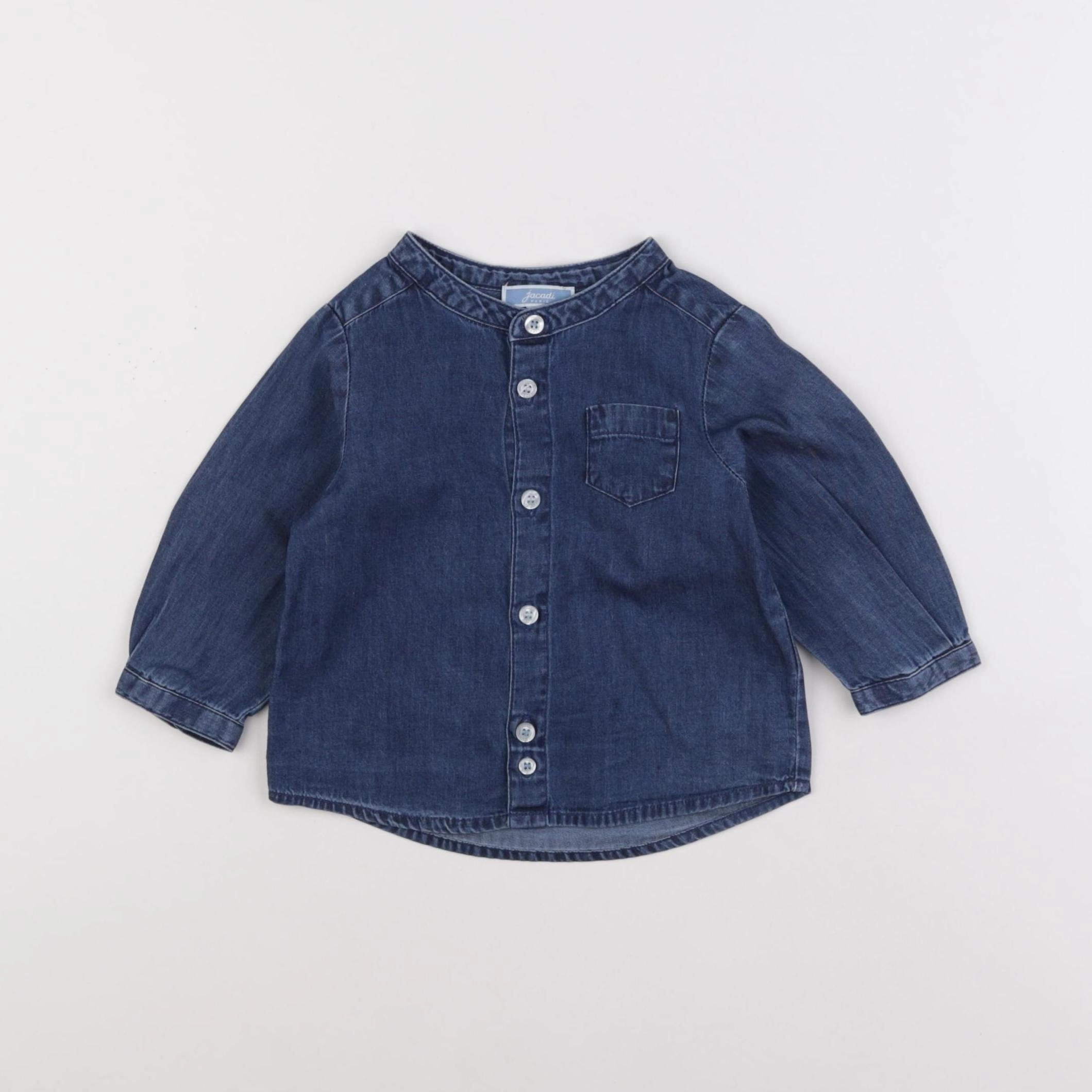Jacadi - chemise bleu - 6 mois