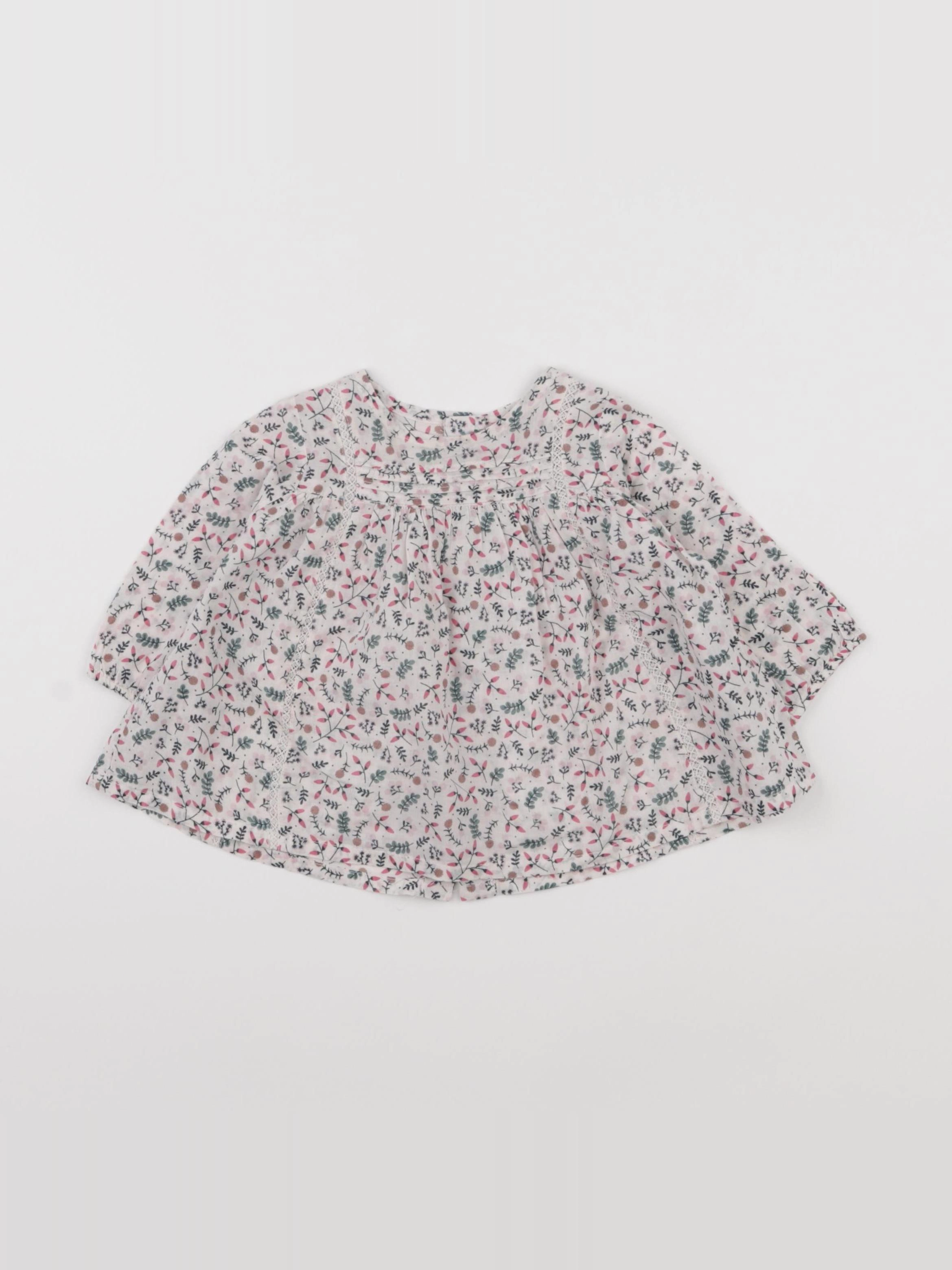 Boutchou - blouse multicolore - 9 mois