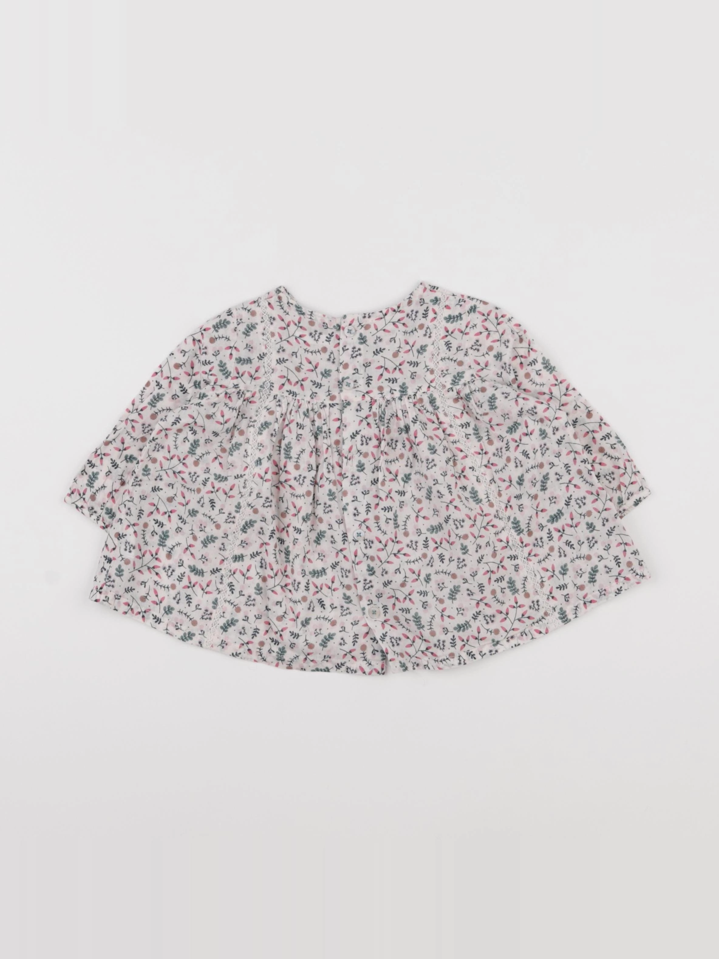 Boutchou - blouse multicolore - 9 mois