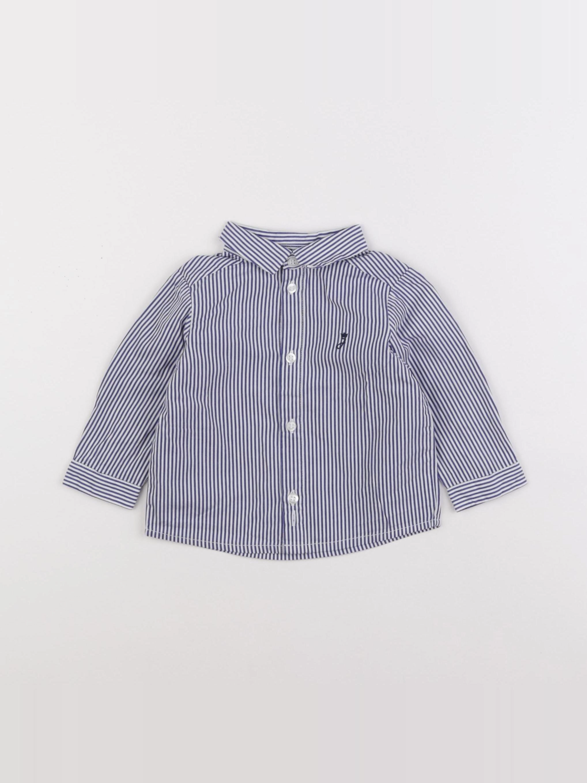 Jacadi - chemise bleu - 6 mois