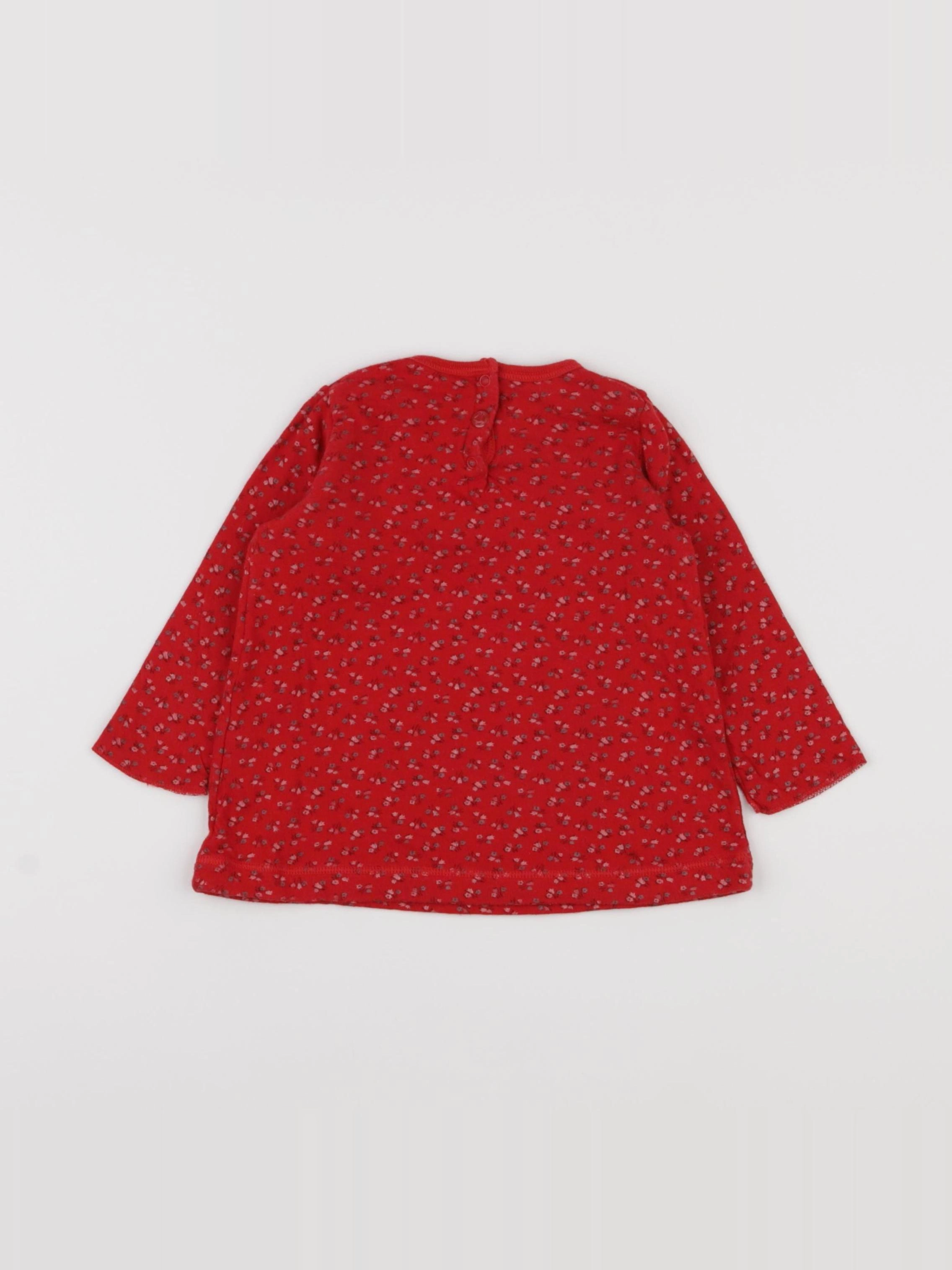 Petit Bateau - robe rouge - 6 mois