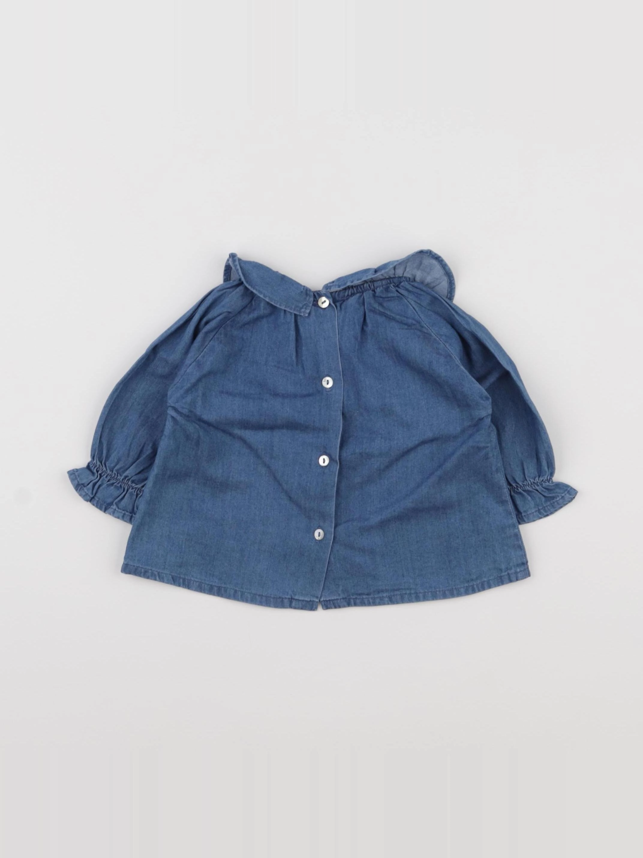 Louis Louise - blouse bleu - 6 mois