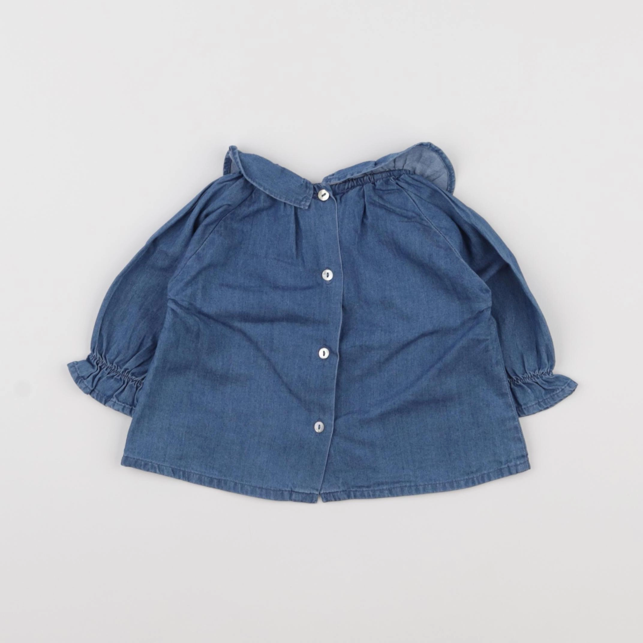 Louis Louise - blouse bleu - 6 mois