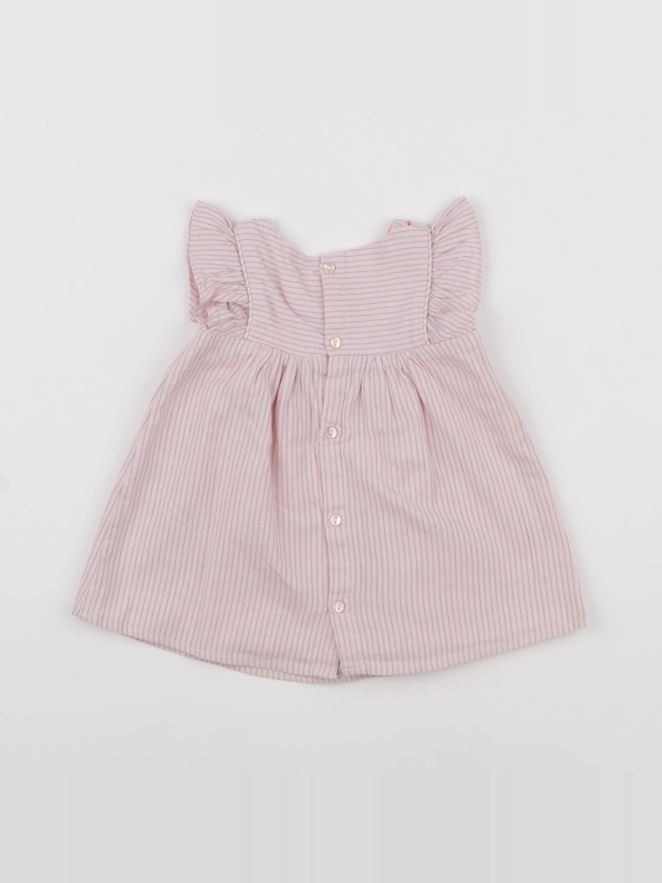 Carrément Beau - robe rose - 3 mois