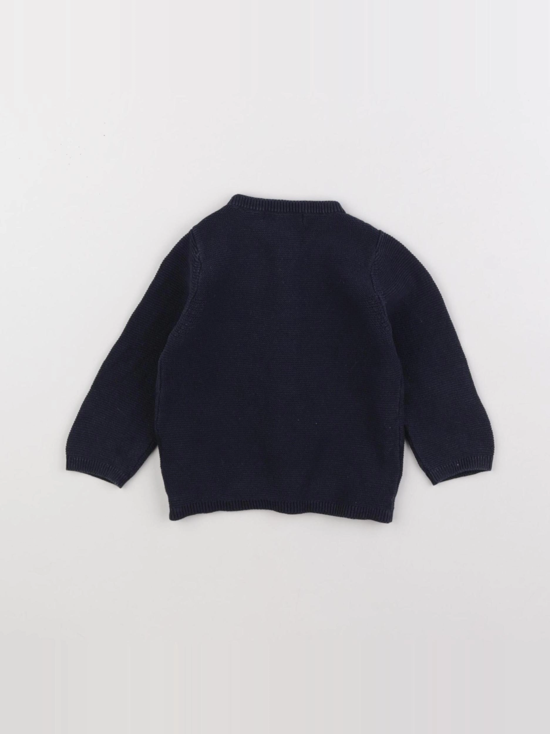Vertbaudet - gilet bleu - 6 mois