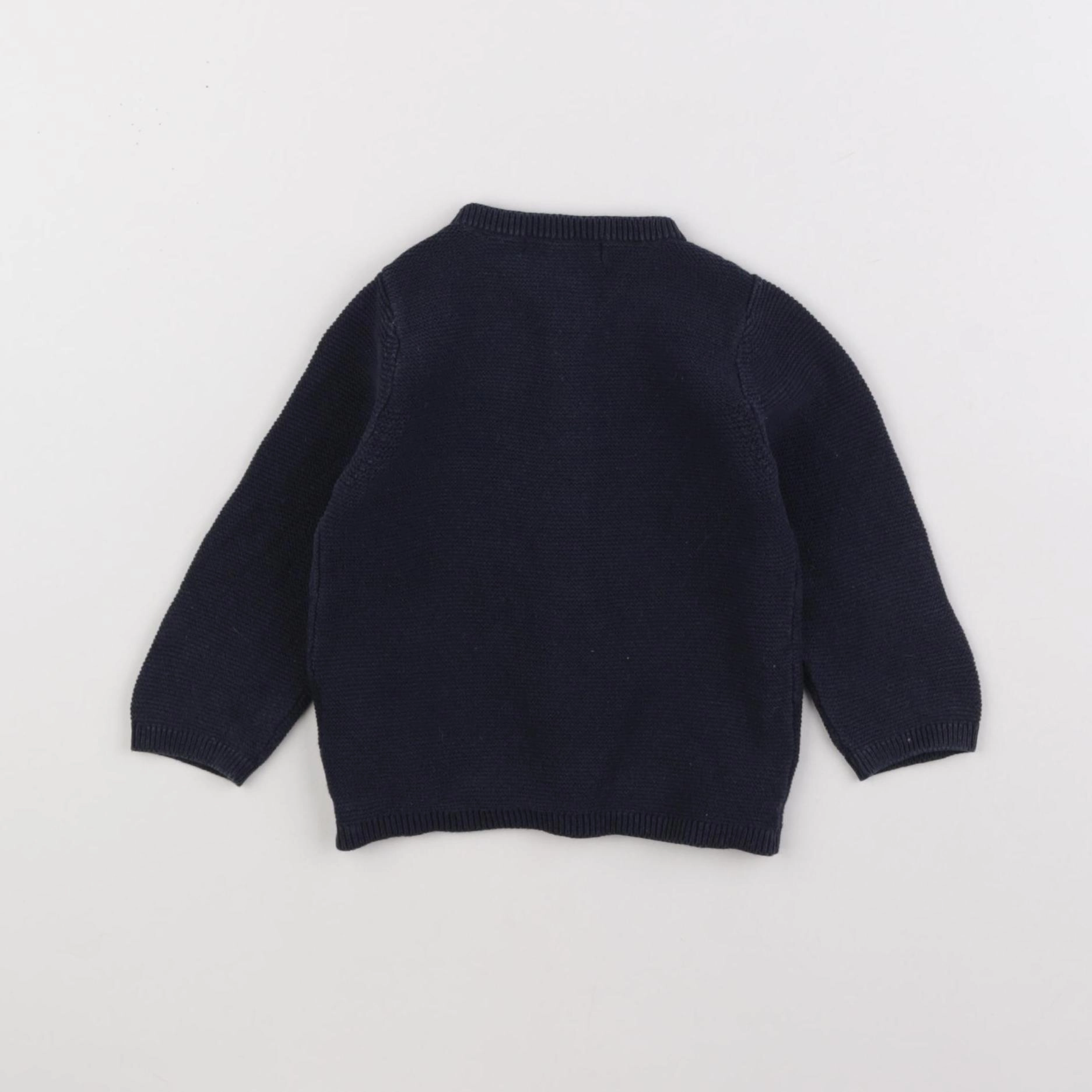 Vertbaudet - gilet bleu - 6 mois
