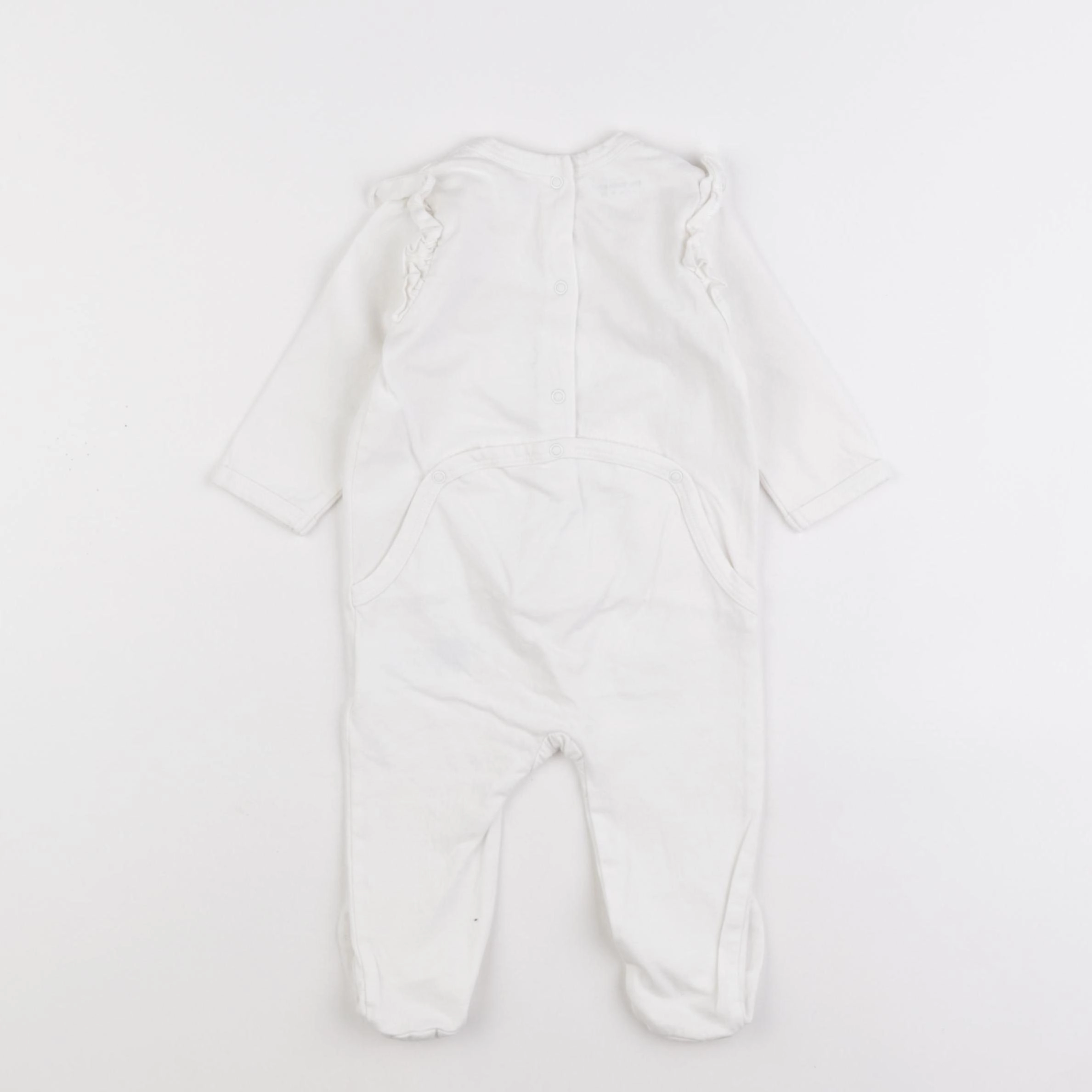 Vertbaudet - pyjama coton blanc - 6 mois