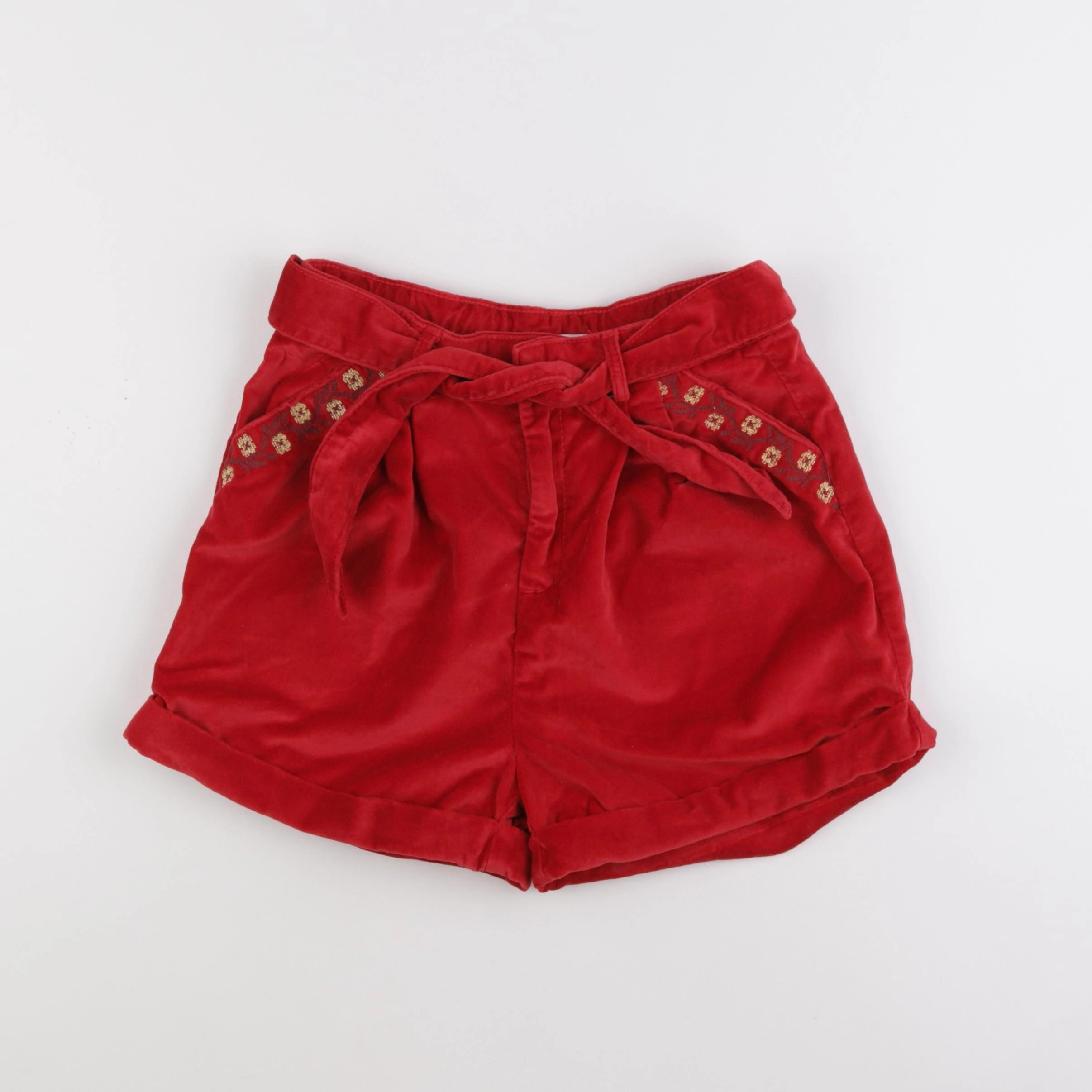 Vertbaudet - short rouge - 10 ans