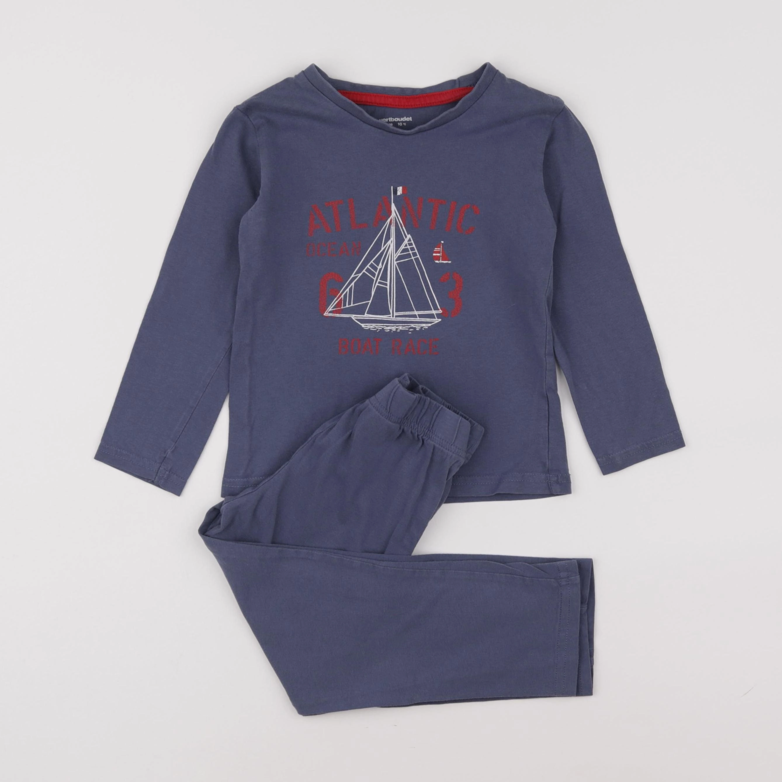 Vertbaudet - pyjama coton bleu - 5 ans