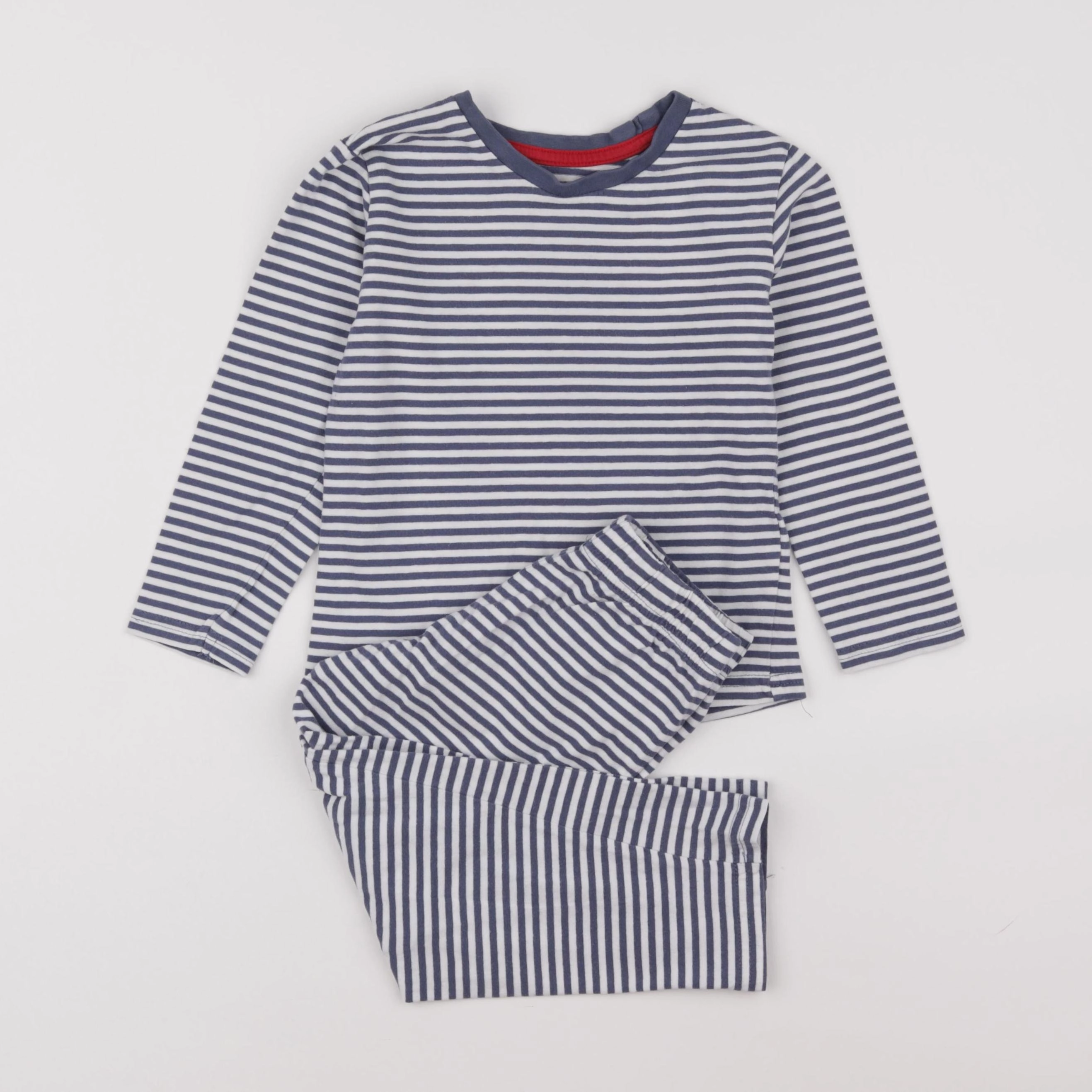 Vertbaudet - pyjama coton bleu, blanc - 5 ans