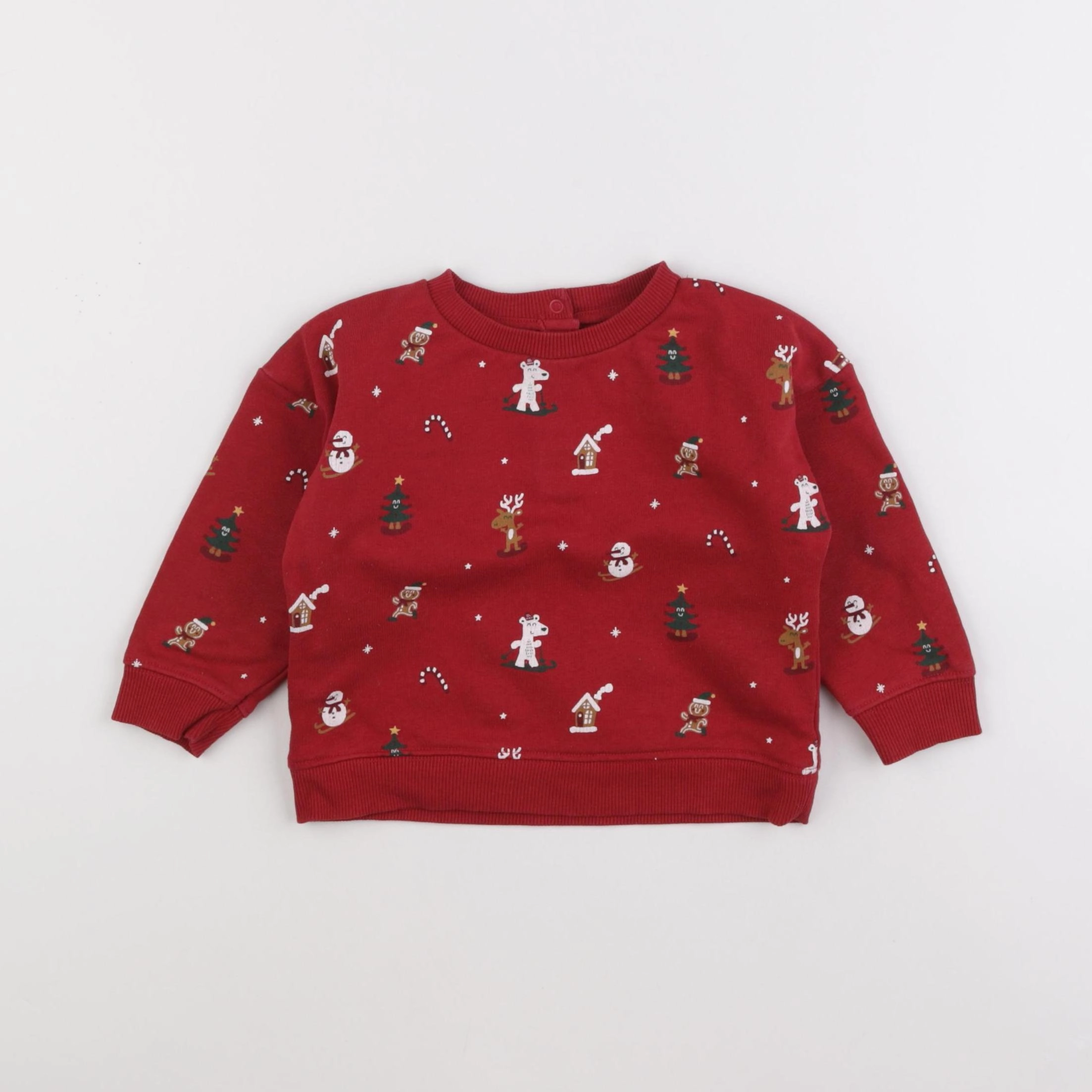 Vertbaudet - sweat rouge - 18 mois