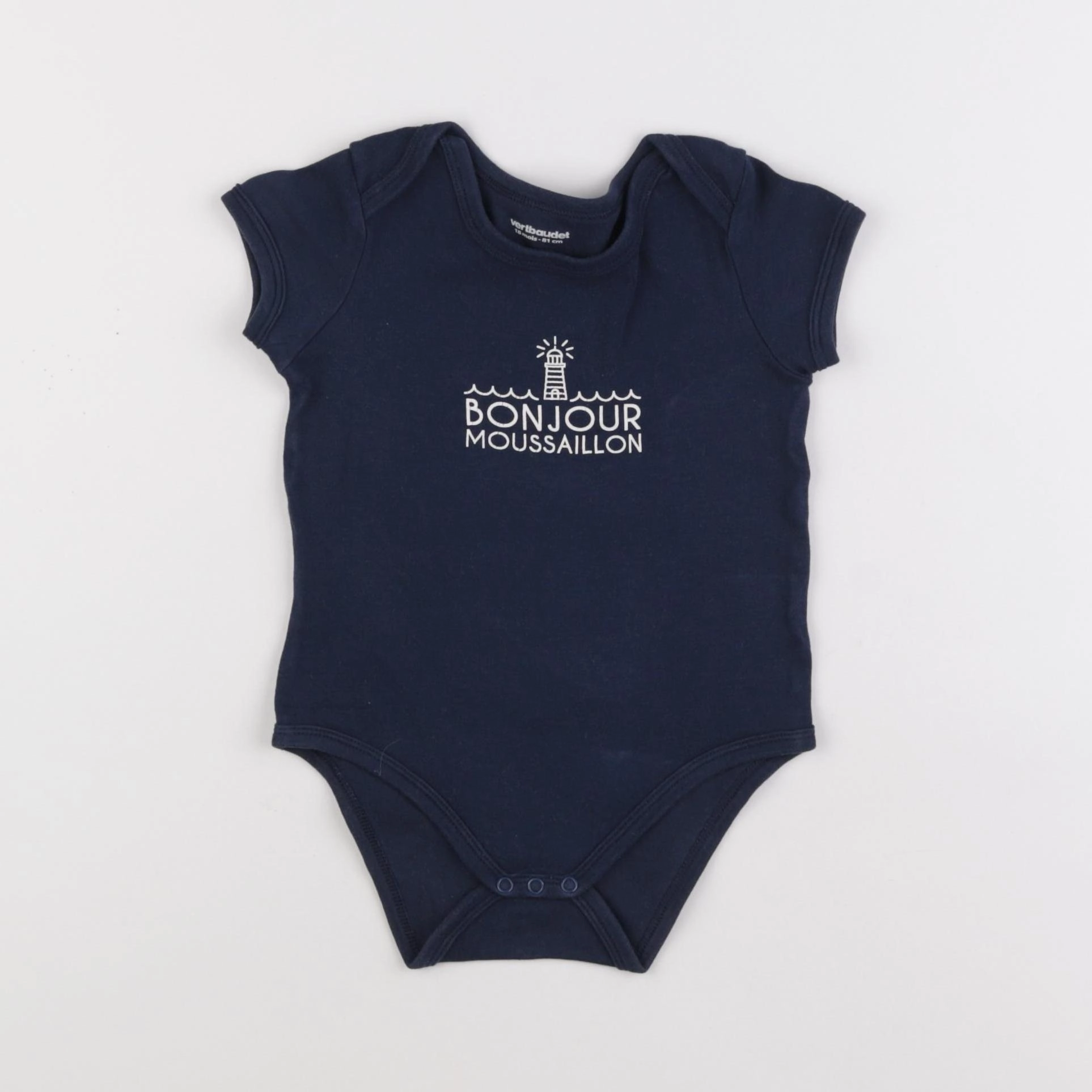 Vertbaudet - body bleu - 18 mois