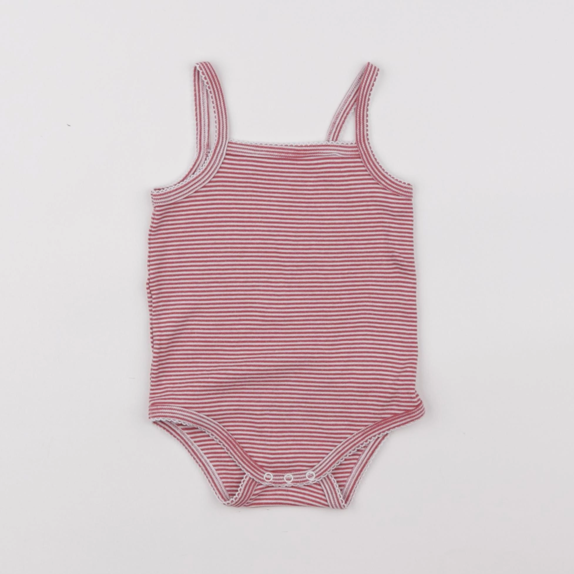 Vertbaudet - body rouge, blanc - 24 mois