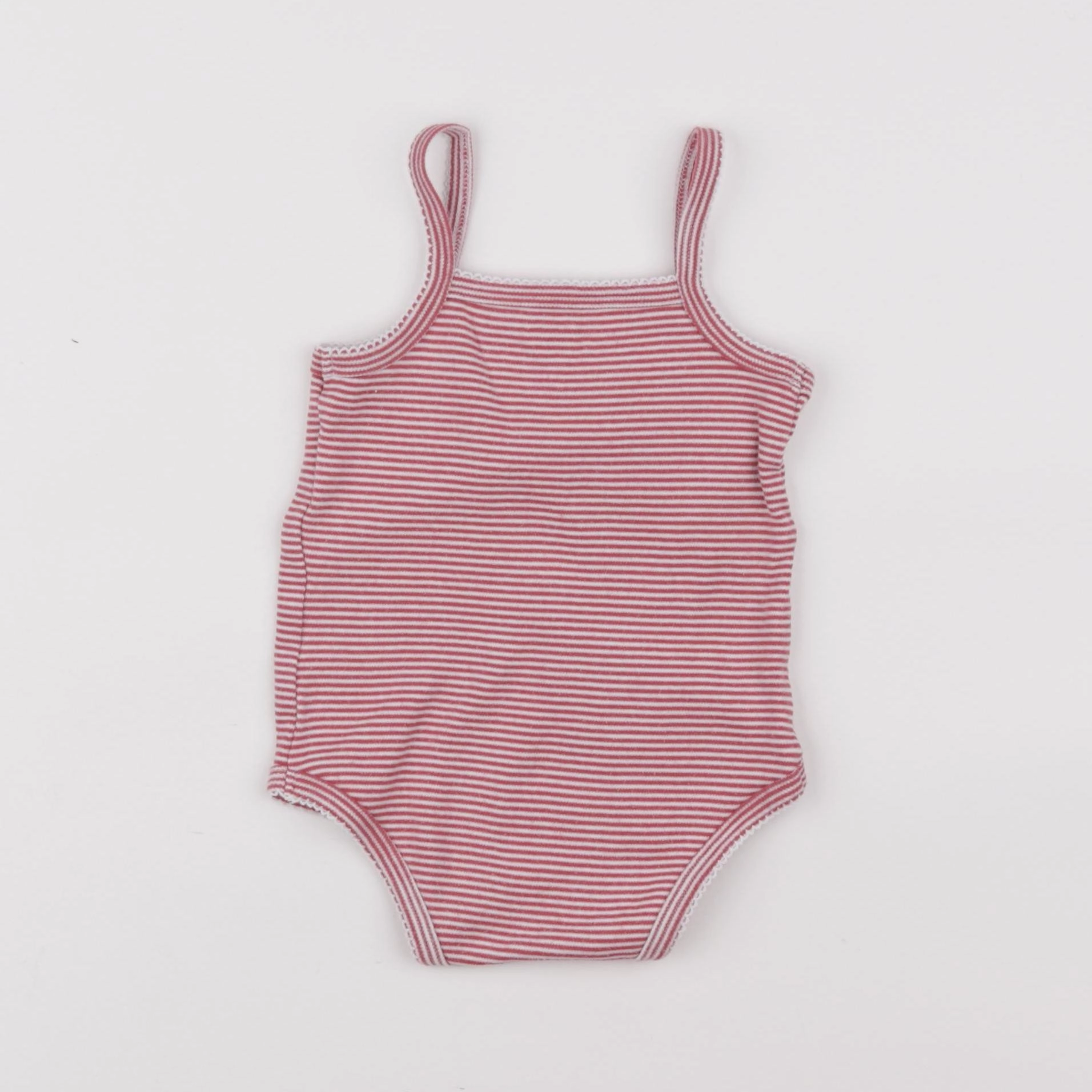 Vertbaudet - body rouge, blanc - 24 mois
