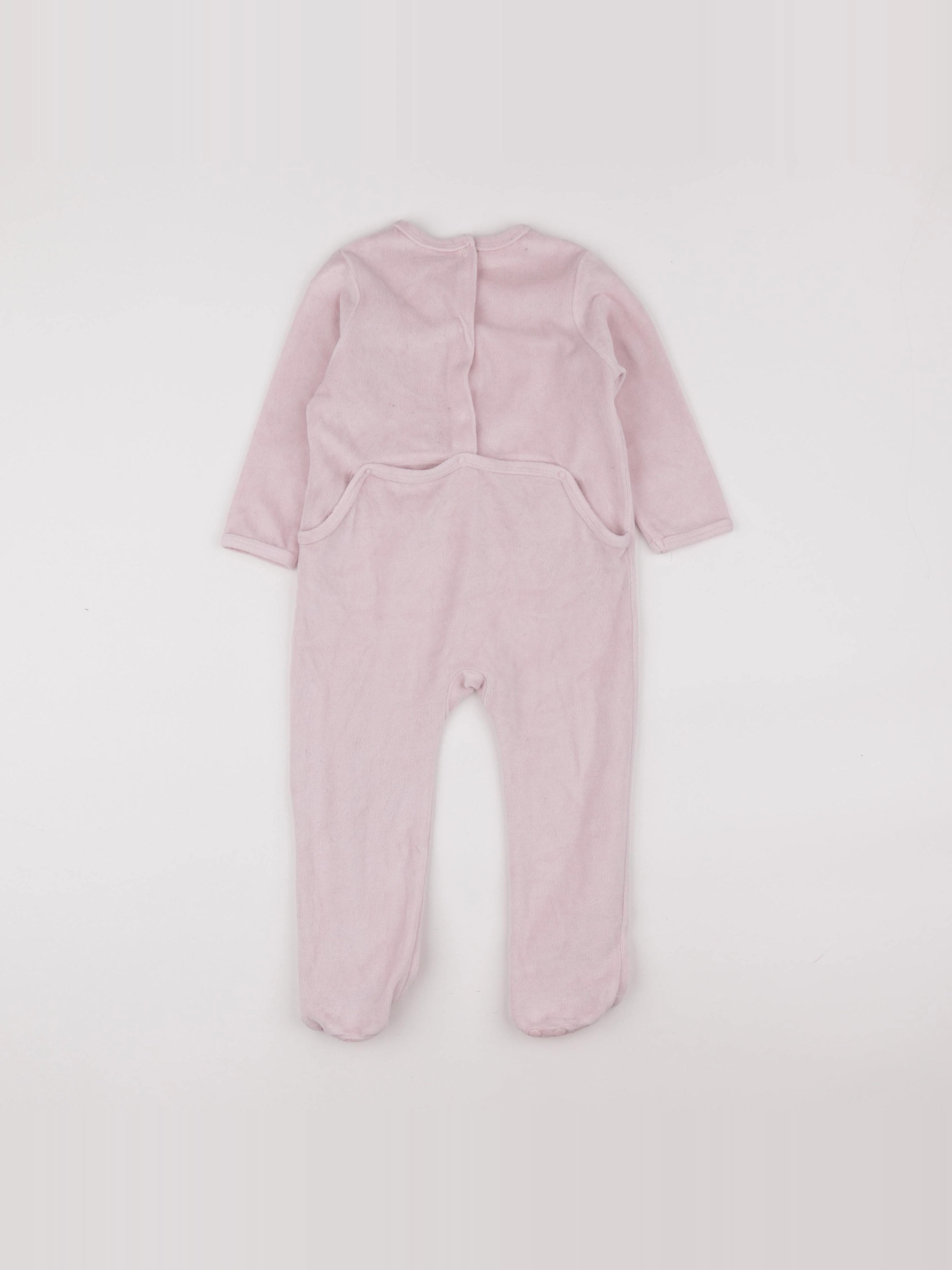 Vertbaudet - pyjama velours rose - 2 ans