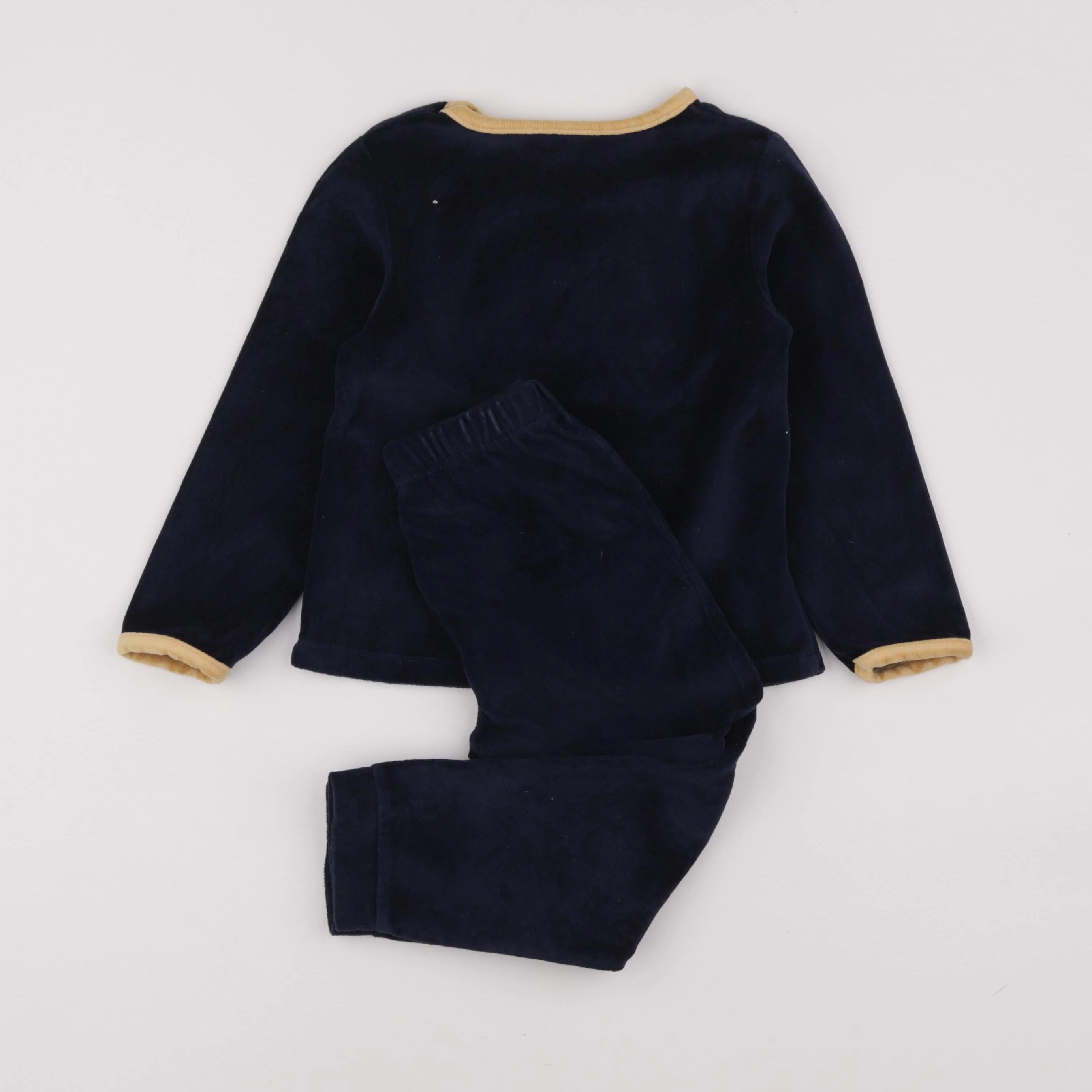 Vertbaudet - pyjama velours bleu - 5 ans