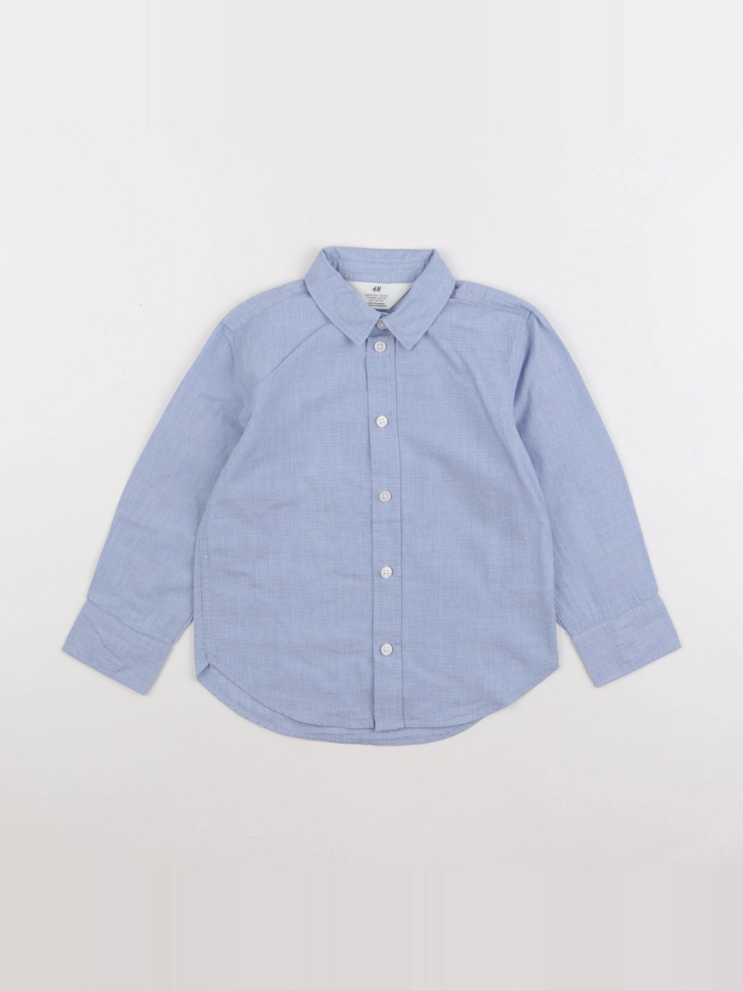 H&M - chemise bleu - 2/3 ans