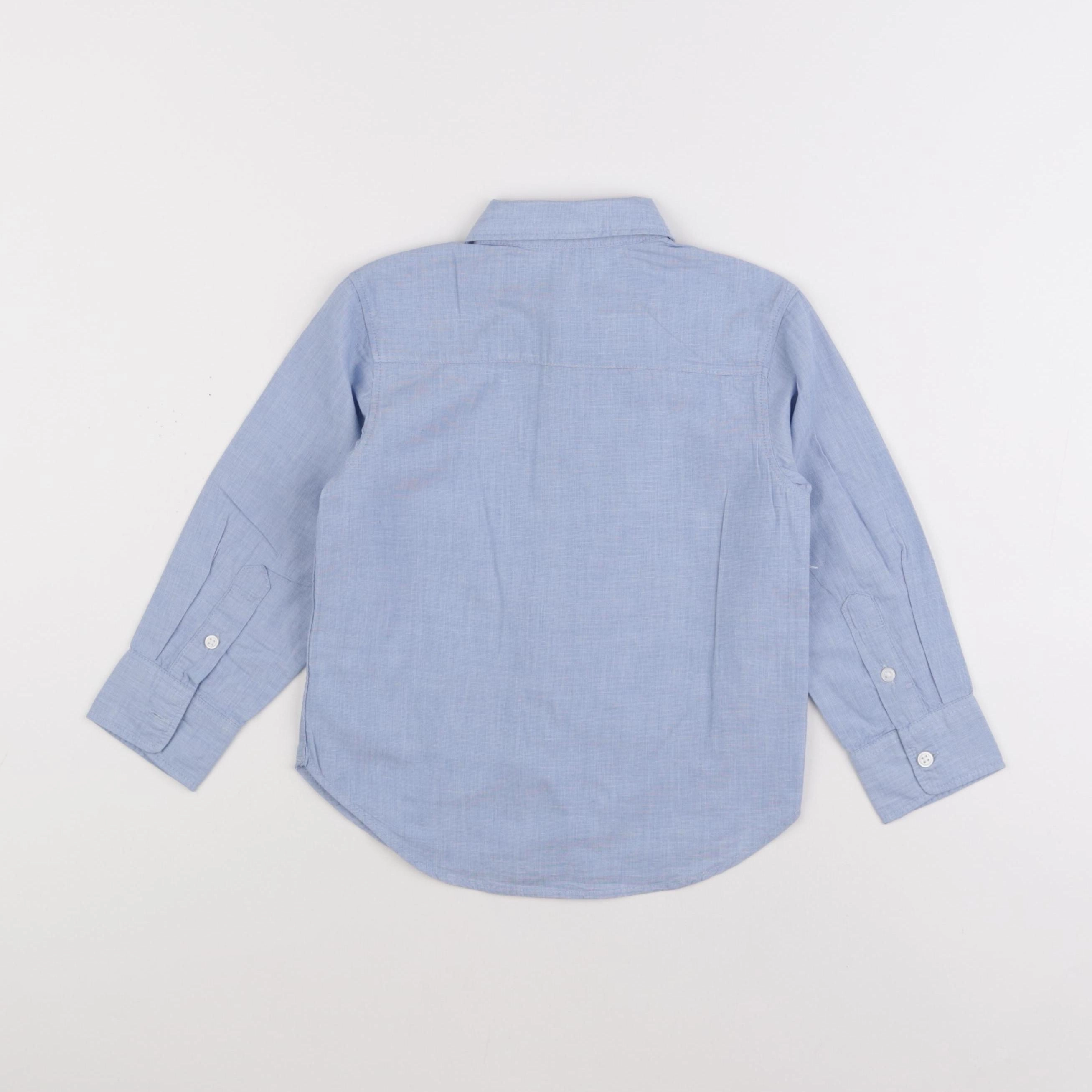 H&M - chemise bleu - 2/3 ans