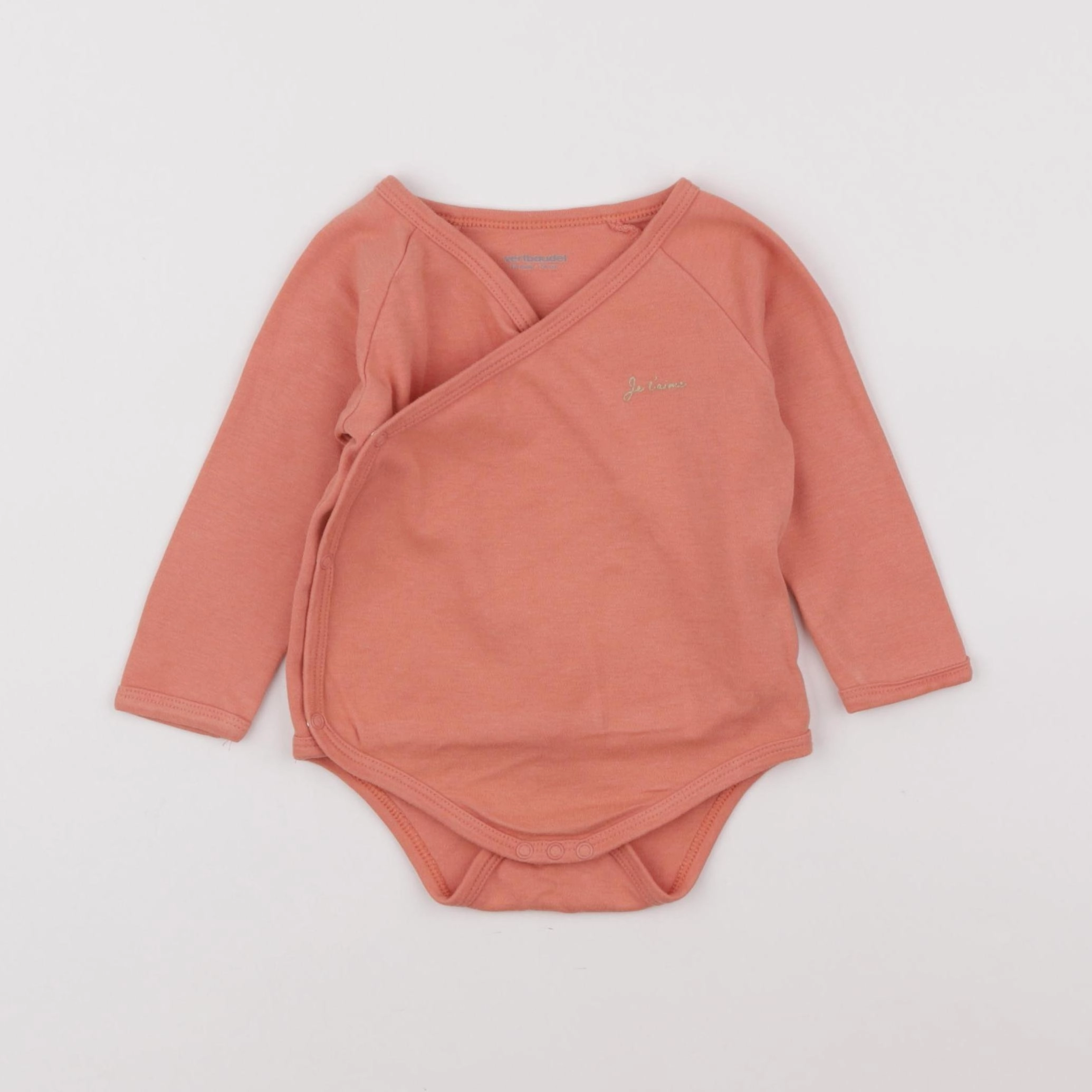 Vertbaudet - body rose - 12 mois