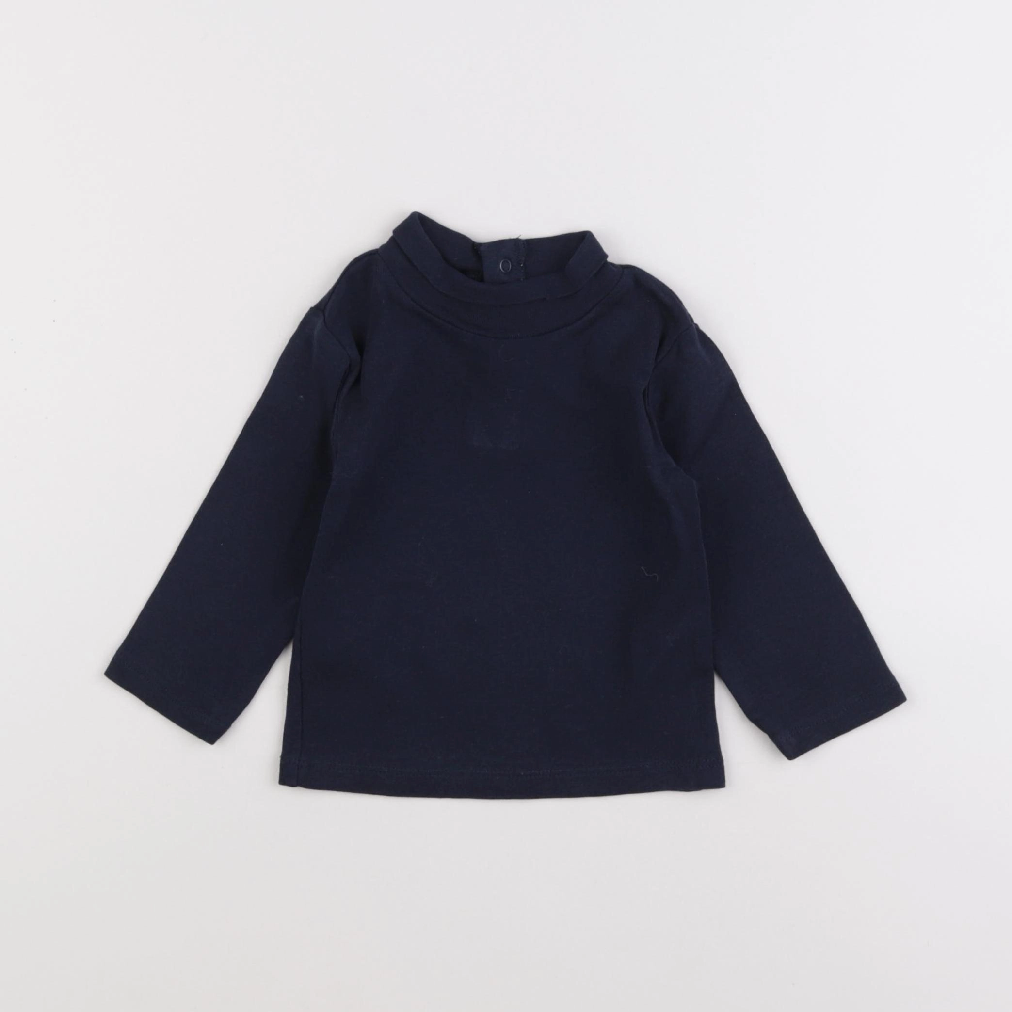 Vertbaudet - sous-pull bleu - 12 mois