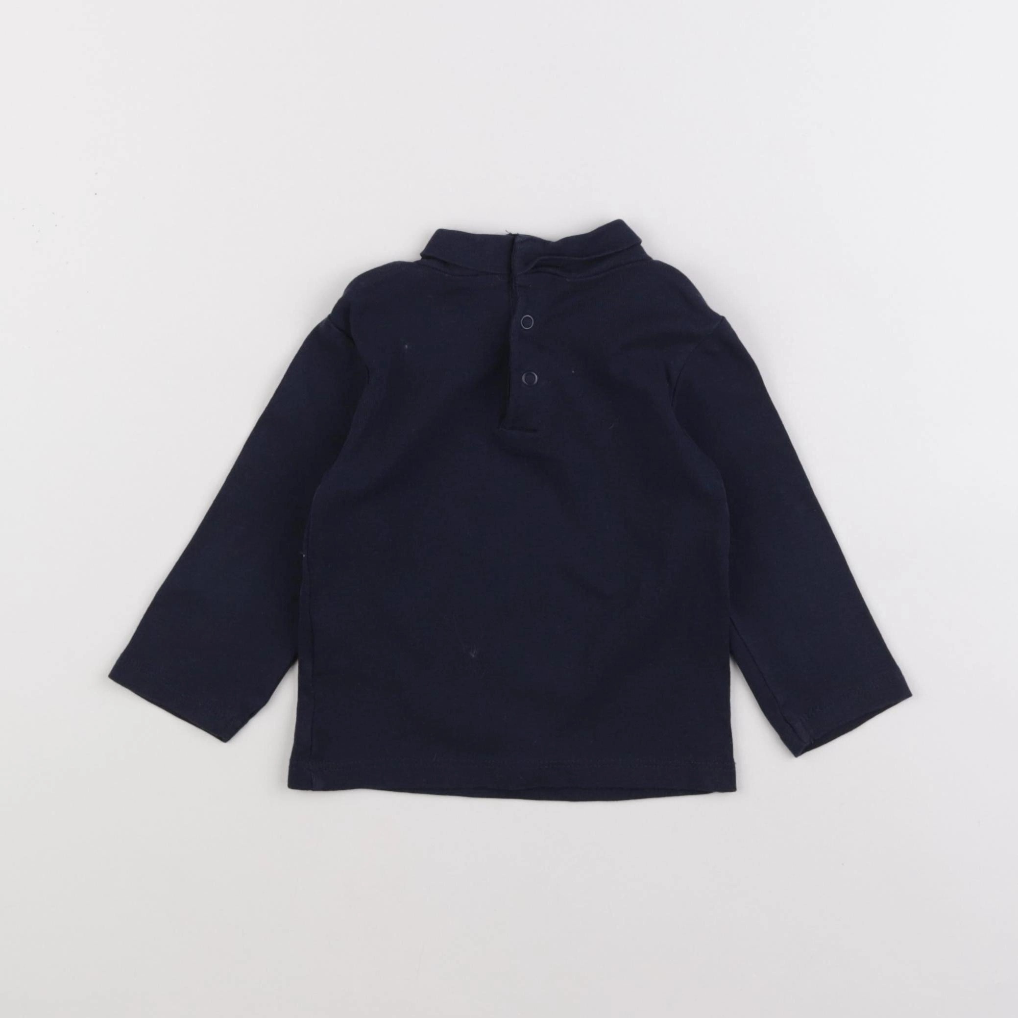 Vertbaudet - sous-pull bleu - 12 mois
