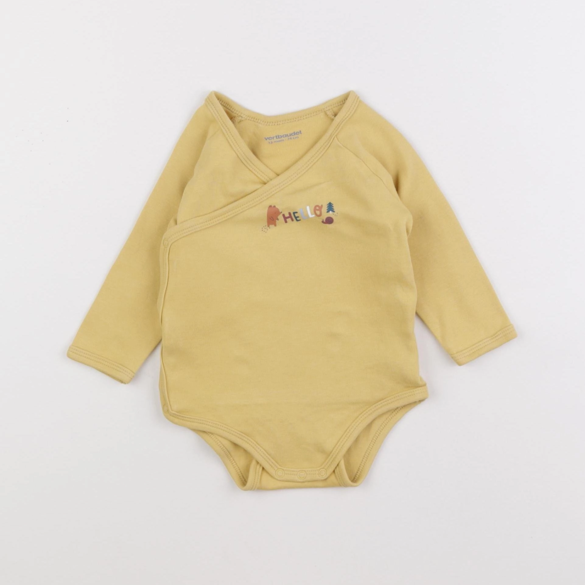 Vertbaudet - body jaune - 12 mois