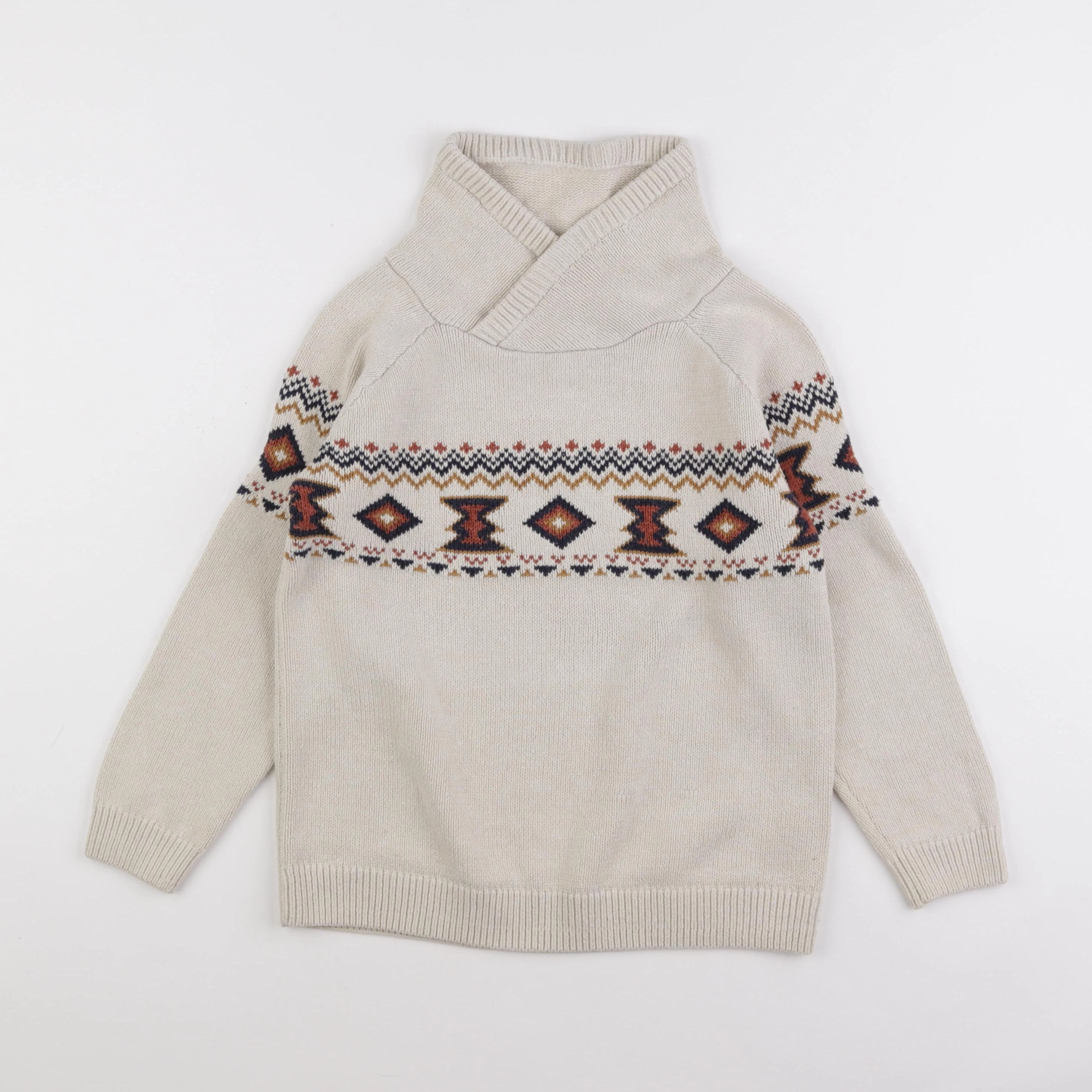 Vertbaudet - pull beige - 10 ans