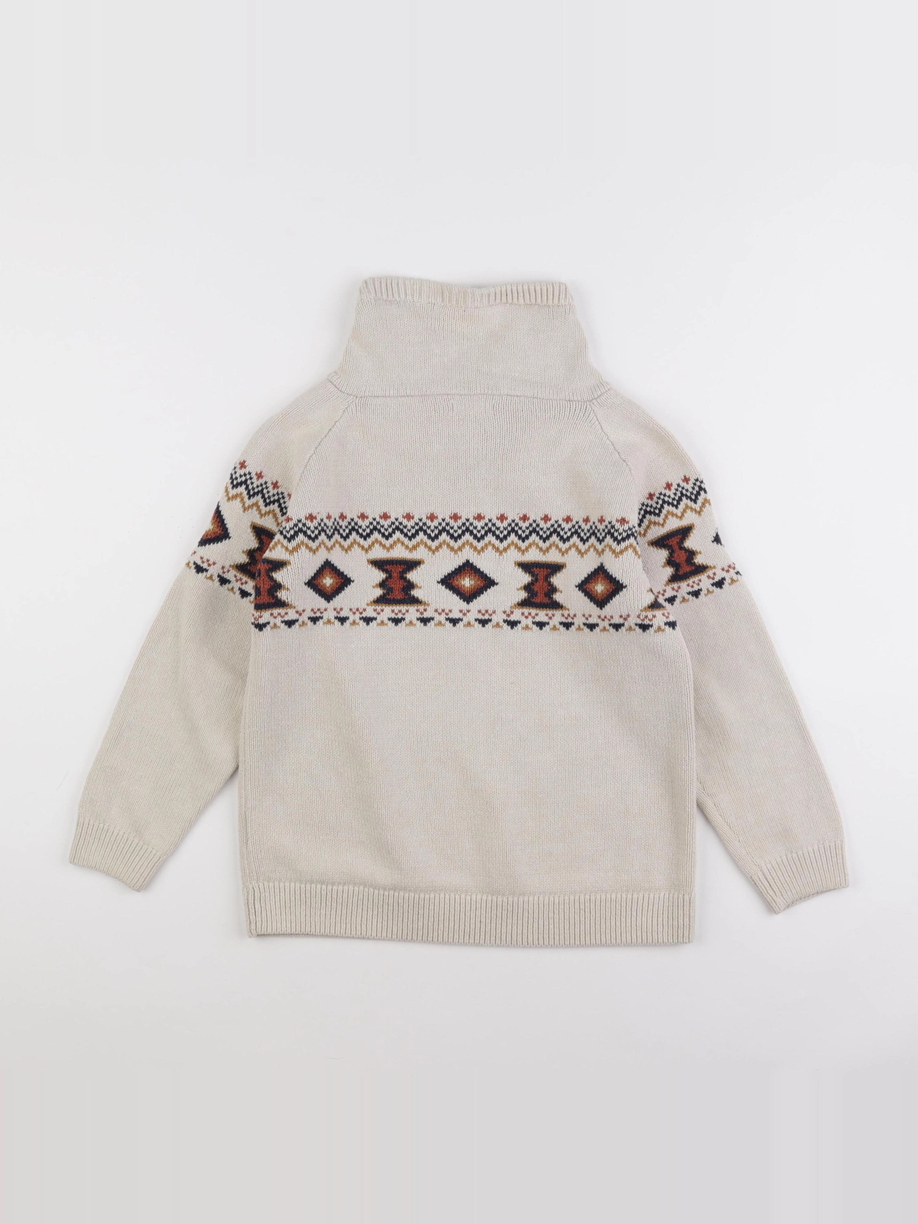Vertbaudet - pull beige - 10 ans