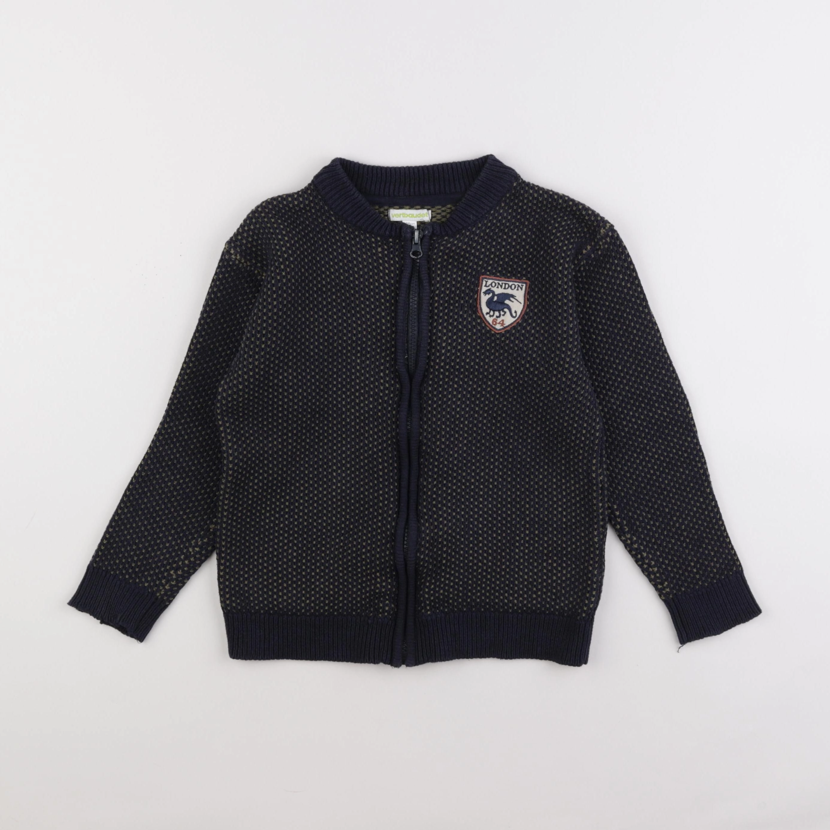 Vertbaudet - gilet bleu - 8 ans