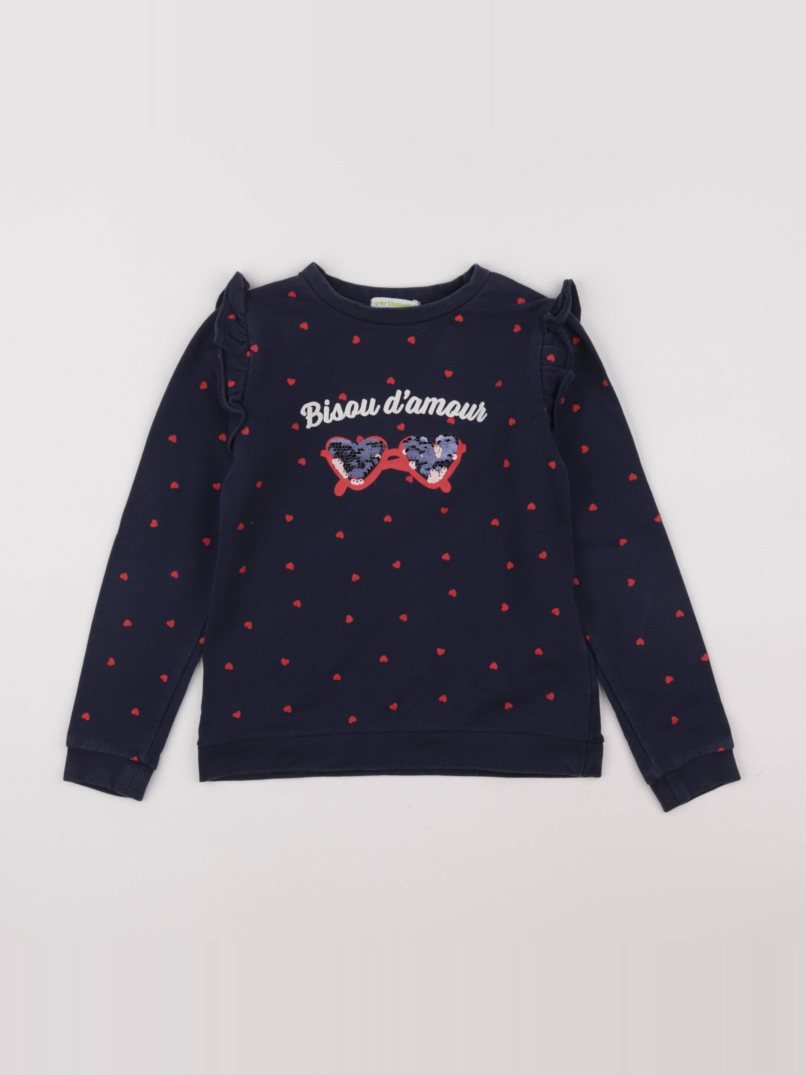 Vertbaudet - sweat bleu - 8 ans
