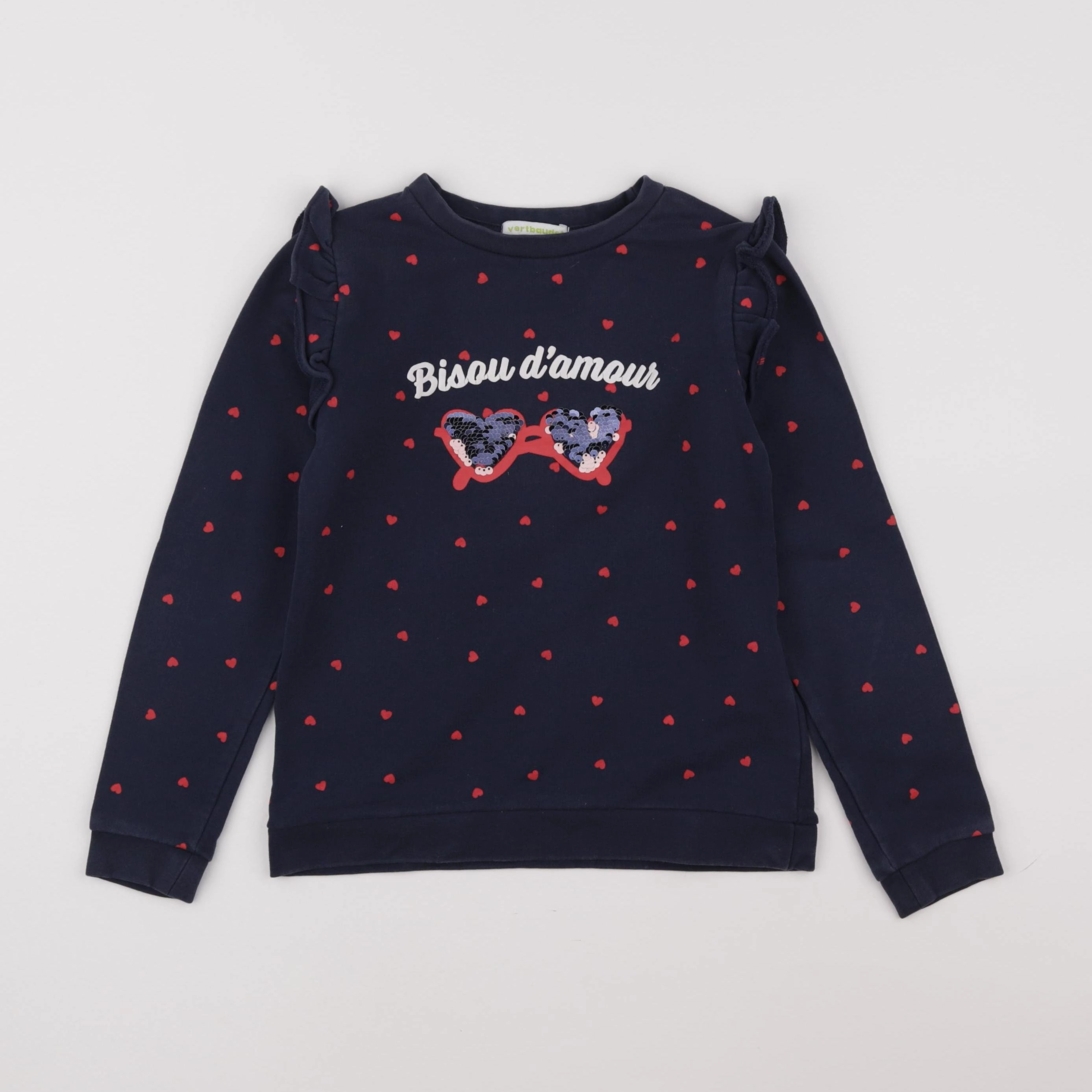 Vertbaudet - sweat bleu - 8 ans