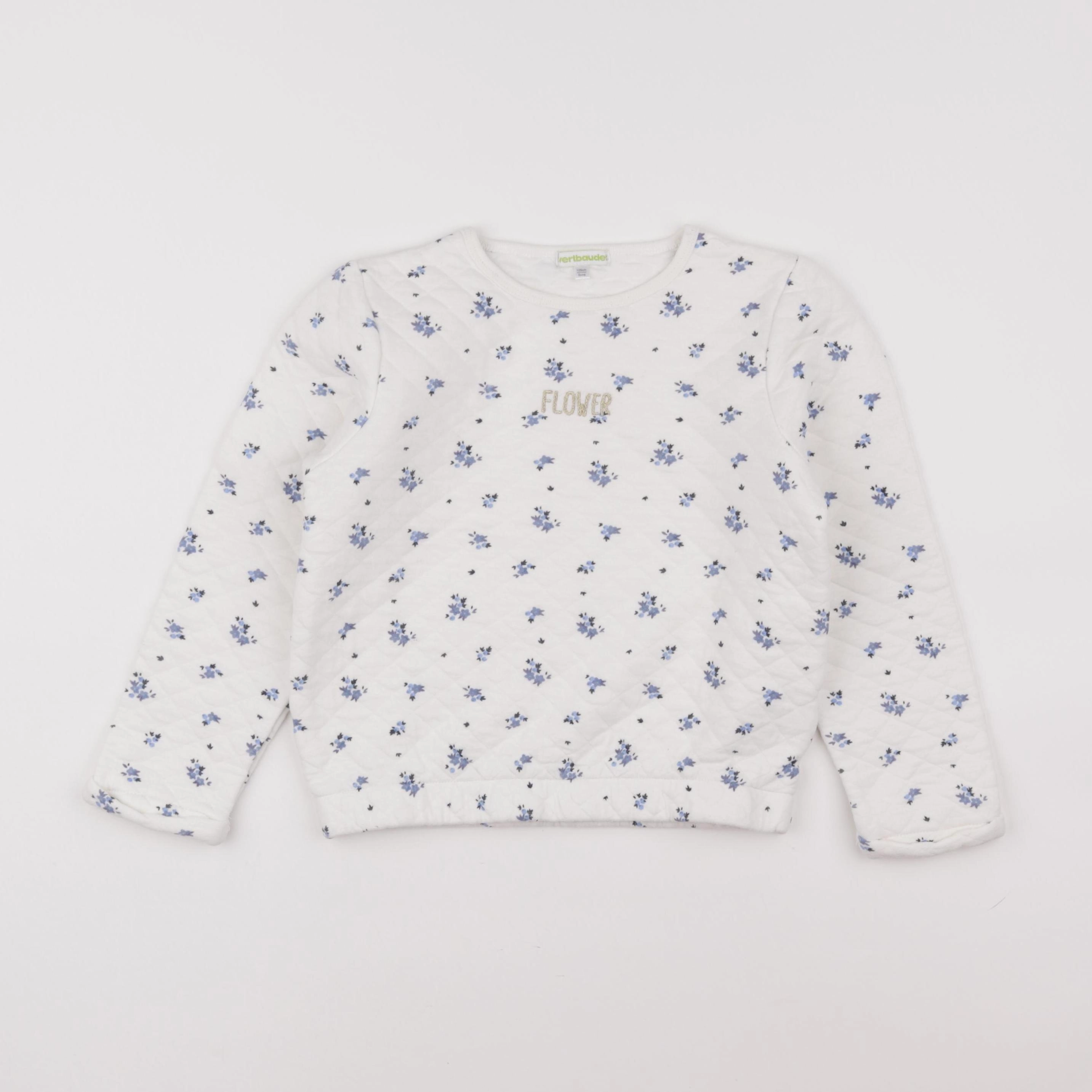 Vertbaudet - sweat blanc - 8 ans