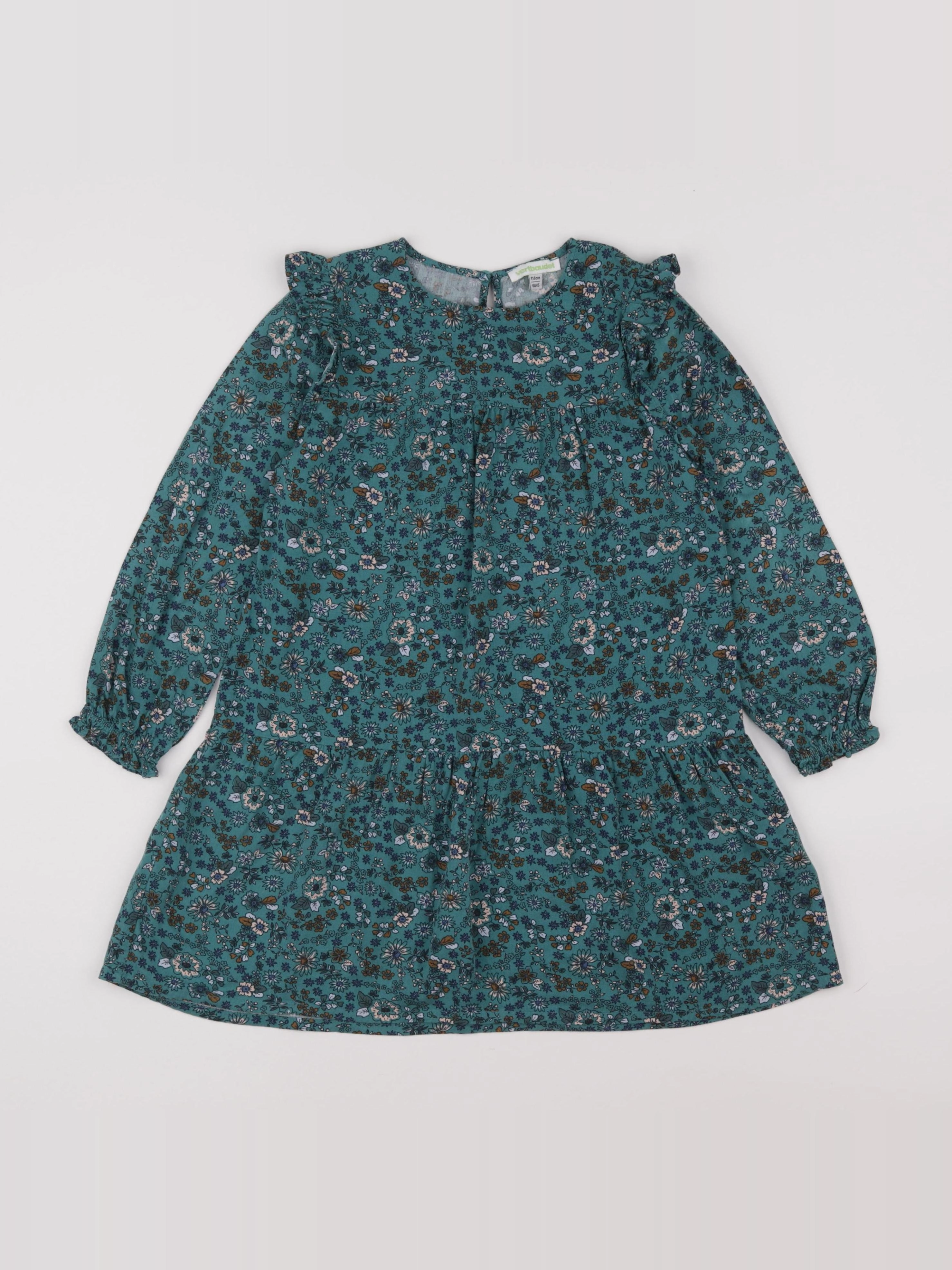 Vertbaudet - robe vert - 6 ans