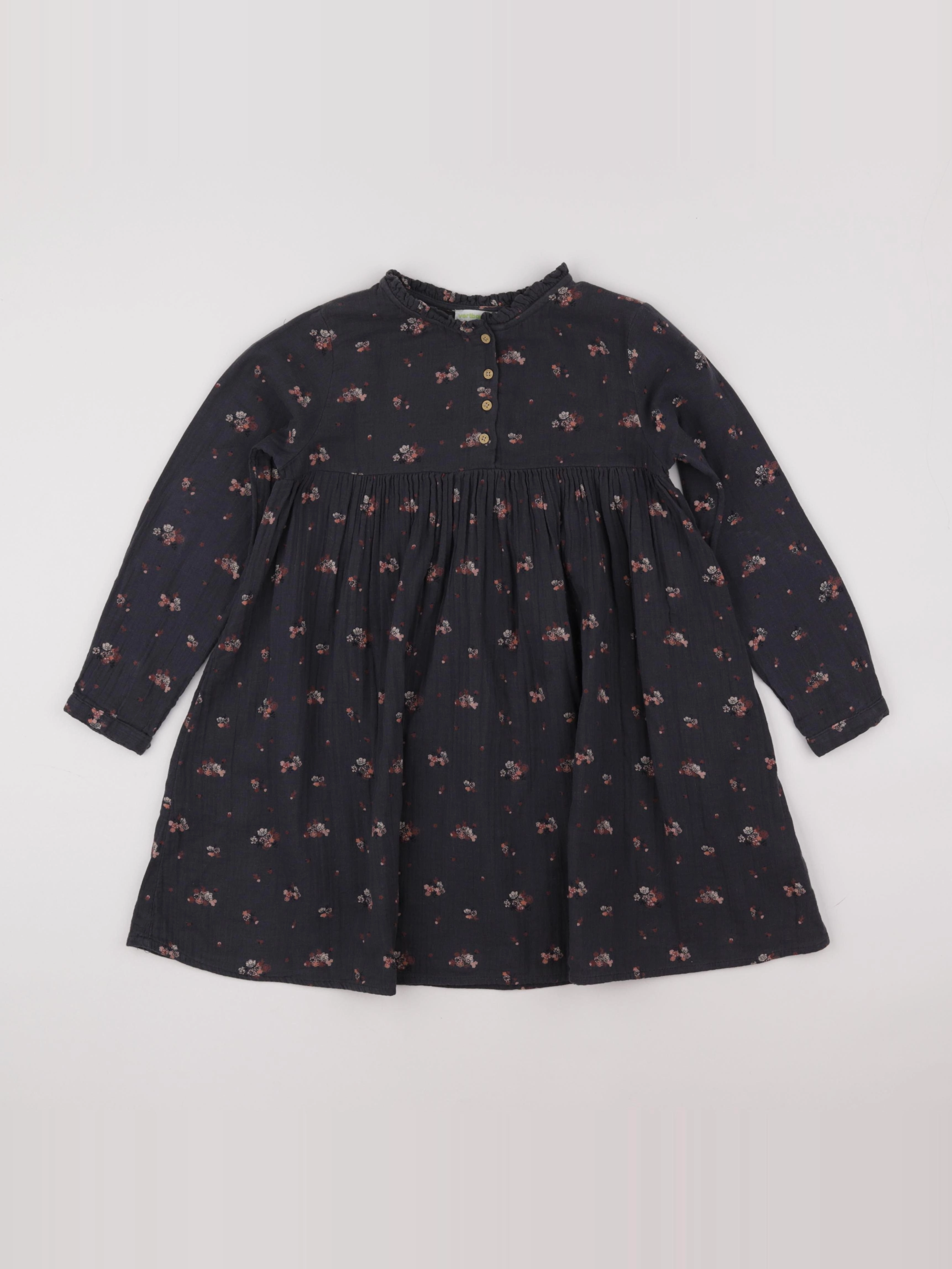 Vertbaudet - robe gris - 8 ans