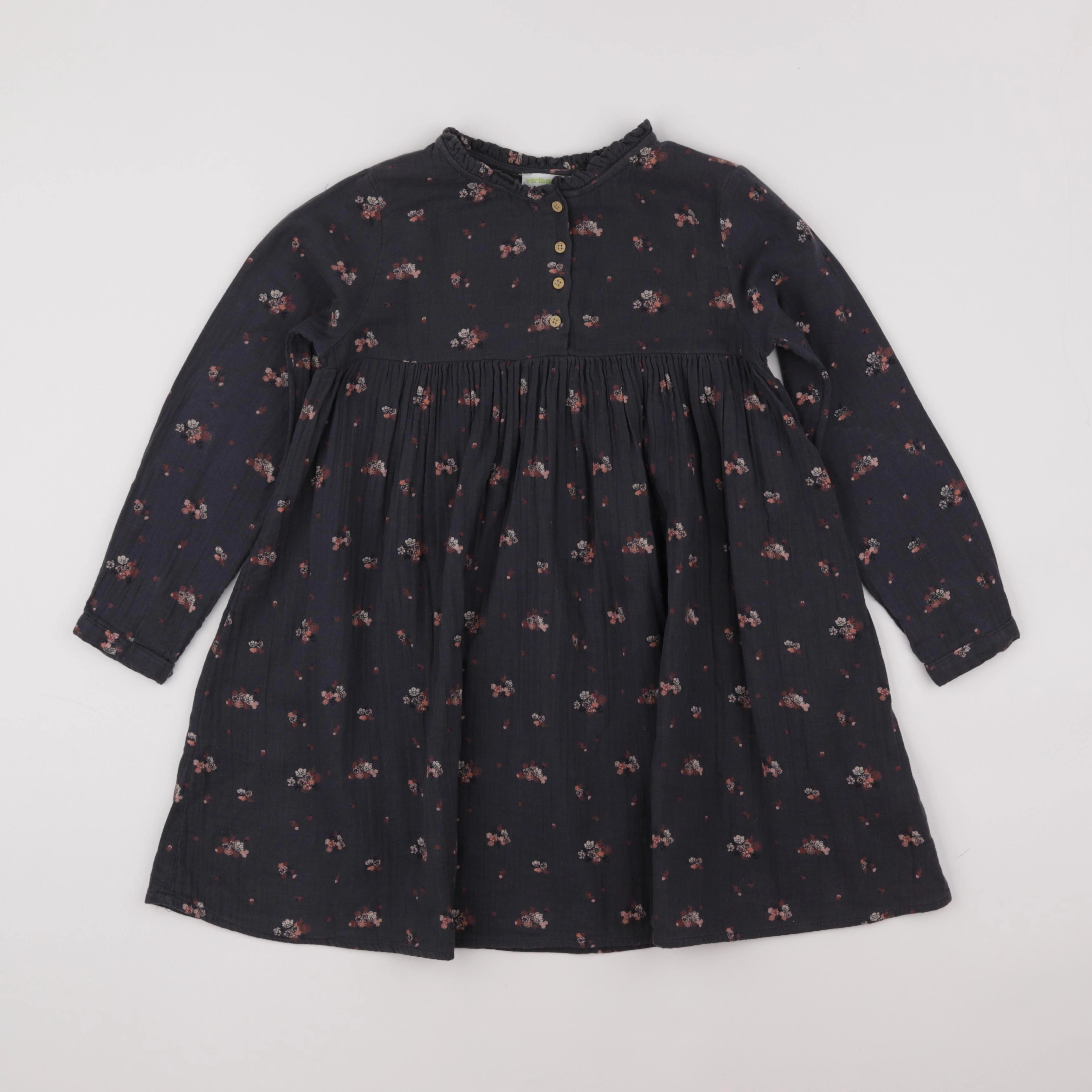Vertbaudet - robe gris - 8 ans