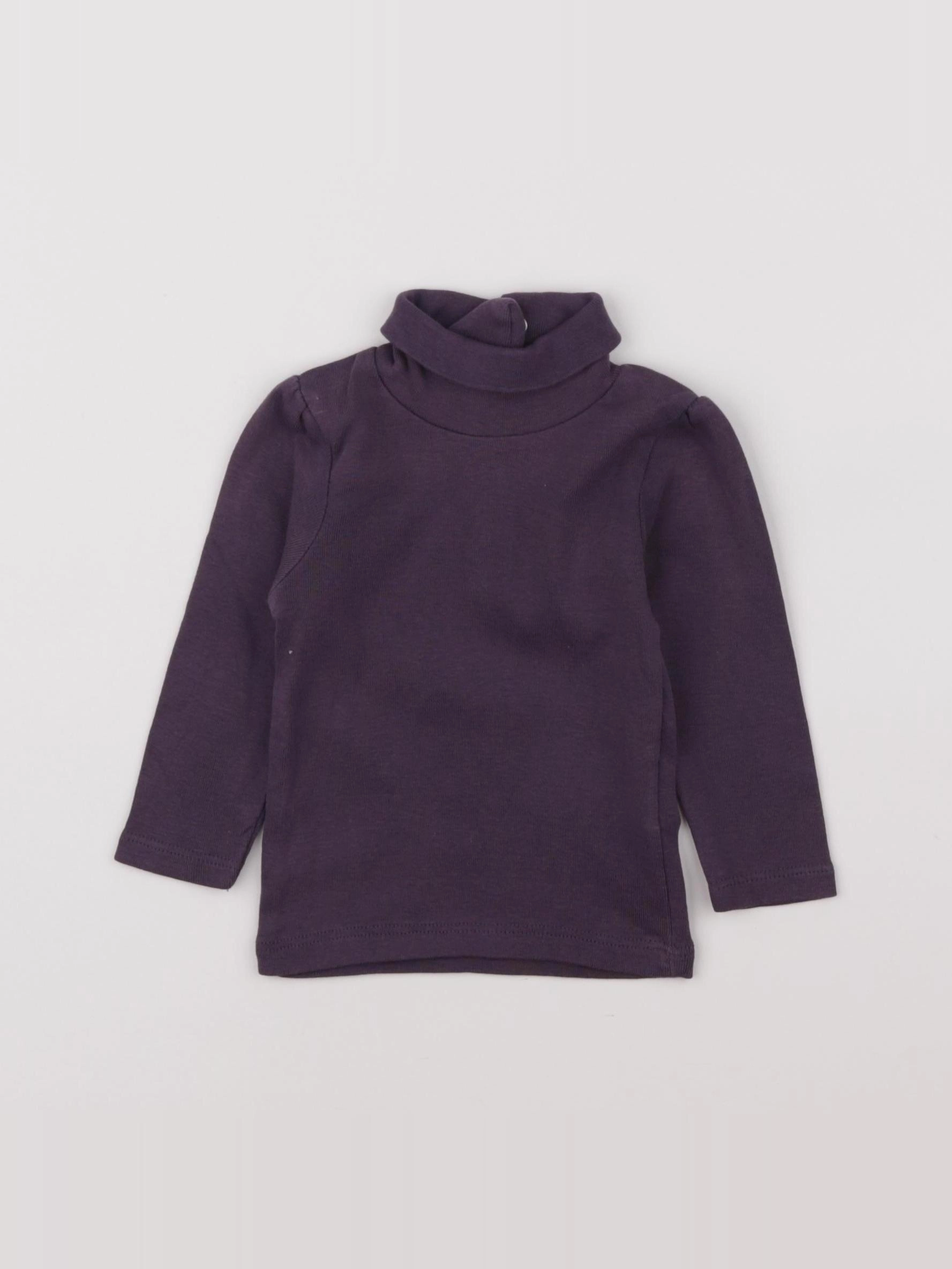 Vertbaudet - sous-pull violet - 9 mois