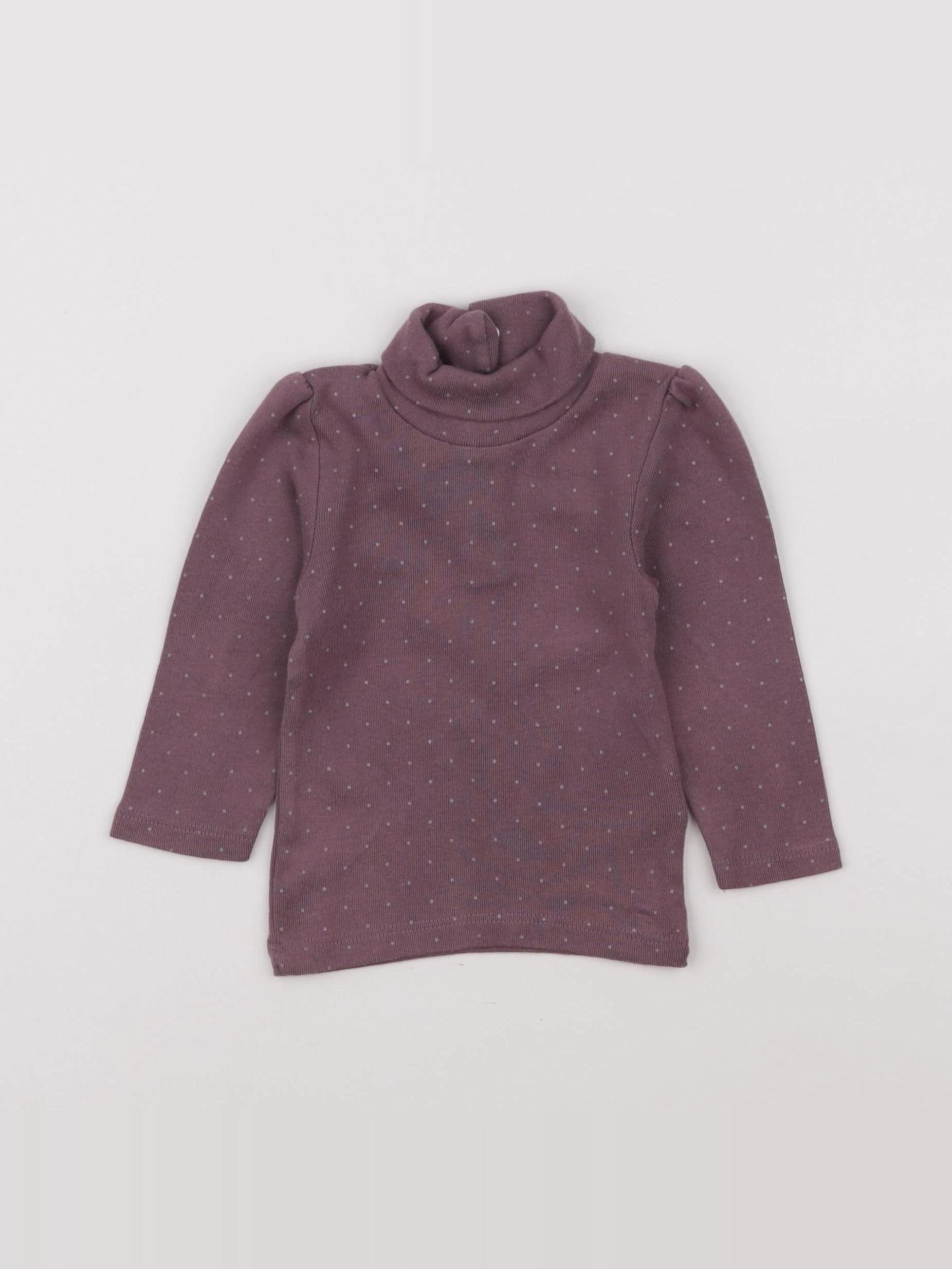 Vertbaudet - sous-pull violet - 9 mois