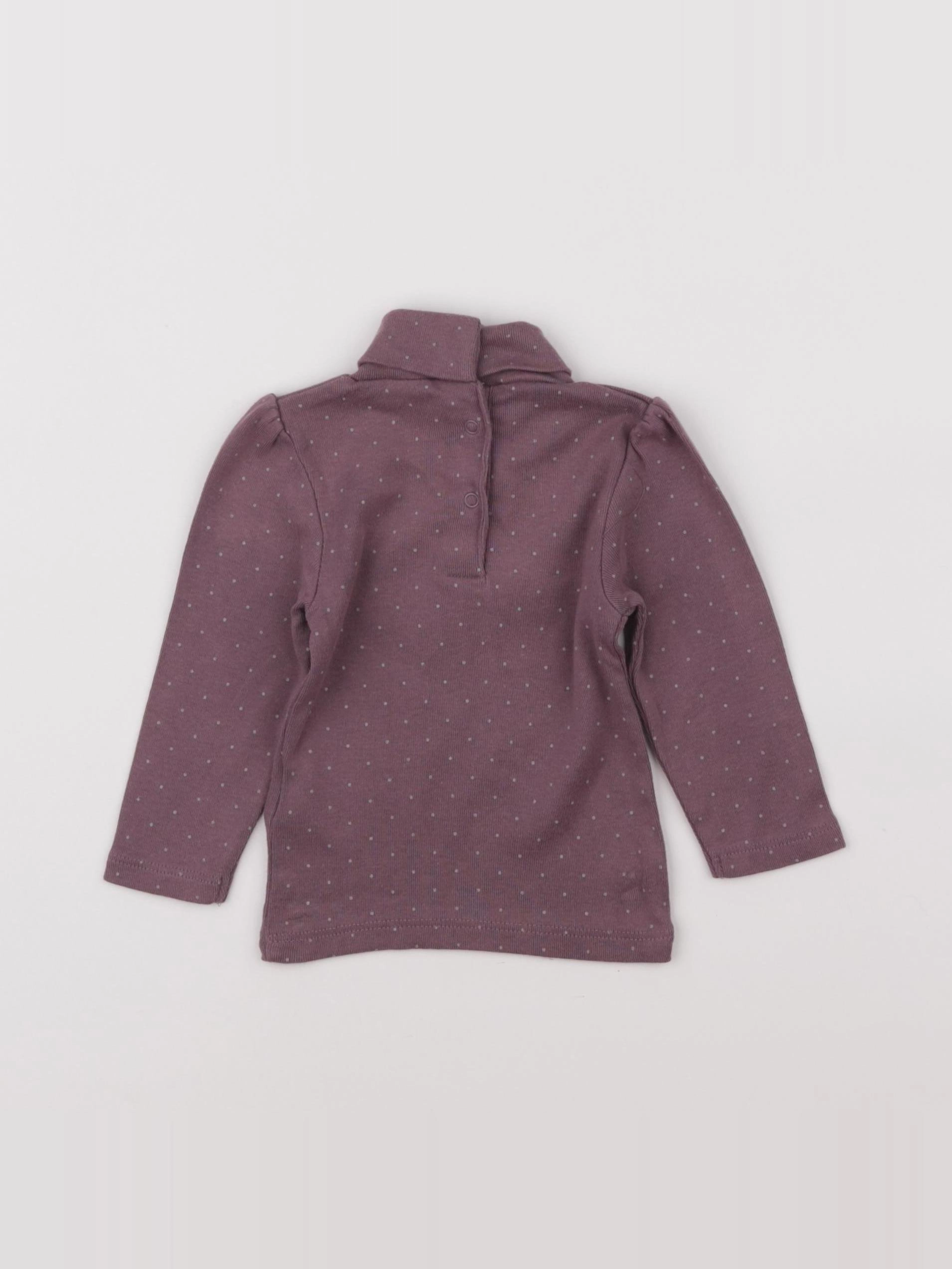 Vertbaudet - sous-pull violet - 9 mois